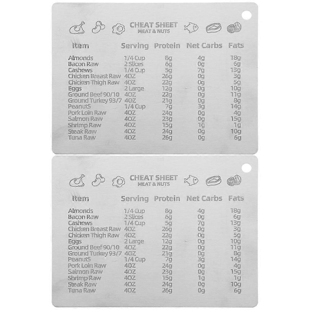 Magnetic Measurement Conversion Chart Designed For Kitchen Accessories 11.20X8.20X0.02CM White 2Pack