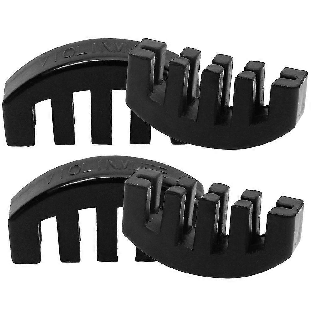 4pcs Rubber Violin Practice Mute Silent Playing Accessory for Beginners, Durable & Portable Sordine for Violin