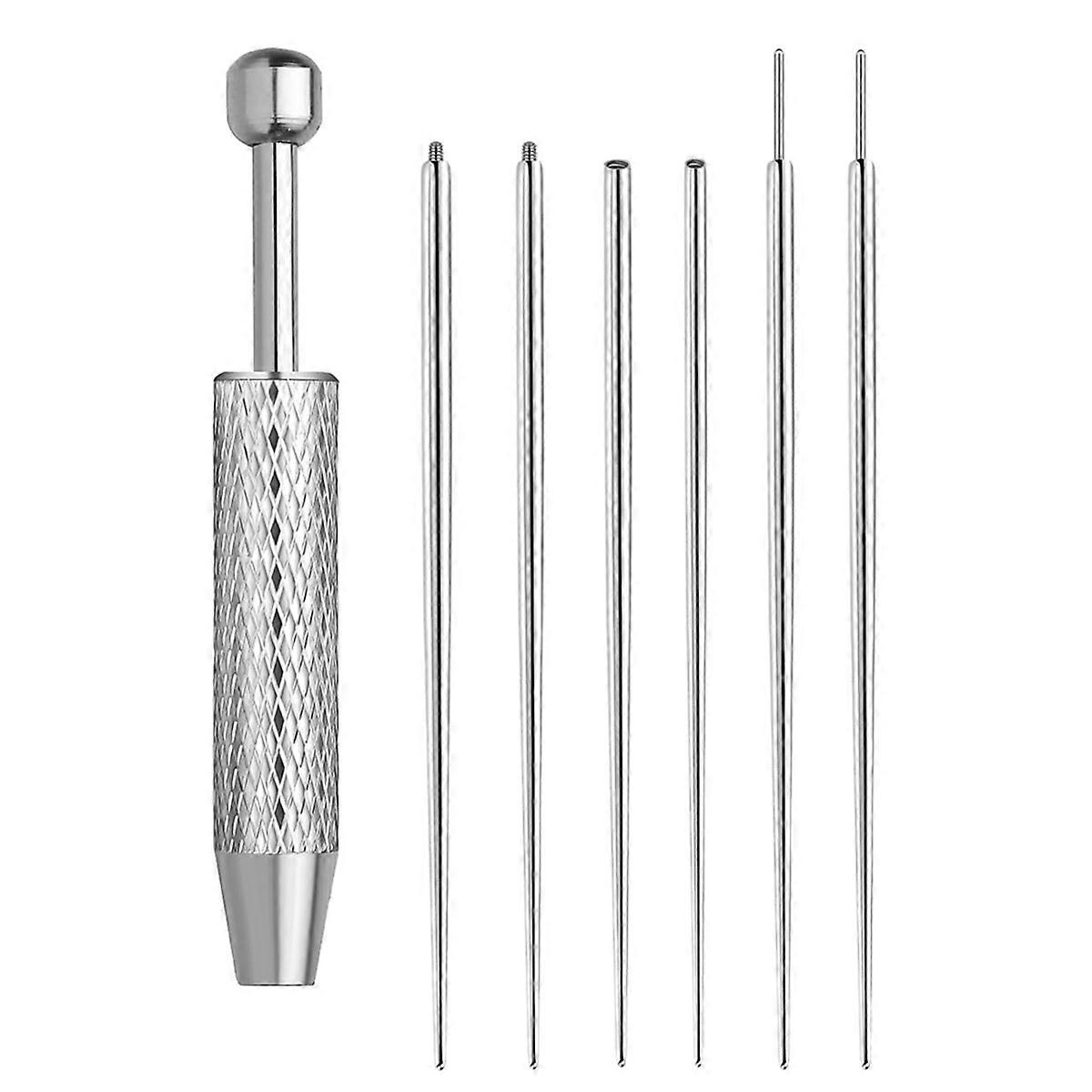 Piercing Ball Grabber Tool Kit 16G,18G Stainless Steel Flat Back Earrings Applicator with Insertion Pins