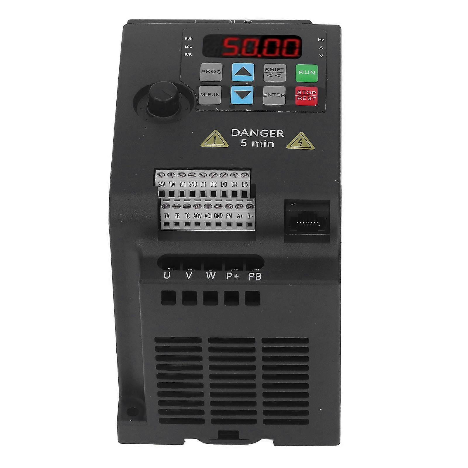 1.5KW Variable Frequency Drive Inverter Frequency Converter Single AC220V Input 3 Phase AC0‑ Output