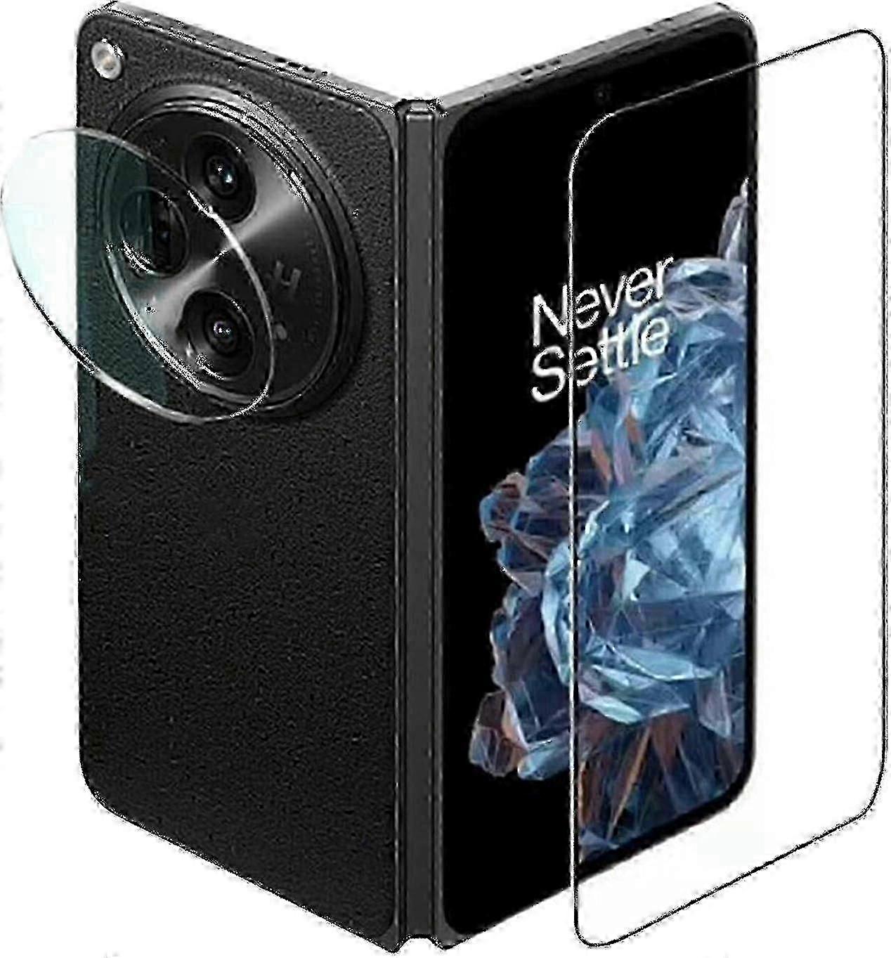 2025 Oneplus Open Hd Screen Protector Set - 9h Tempered Glass Front Screen & Camera Lens Protector, Scratch-resistant Film With Bubble-free Installati