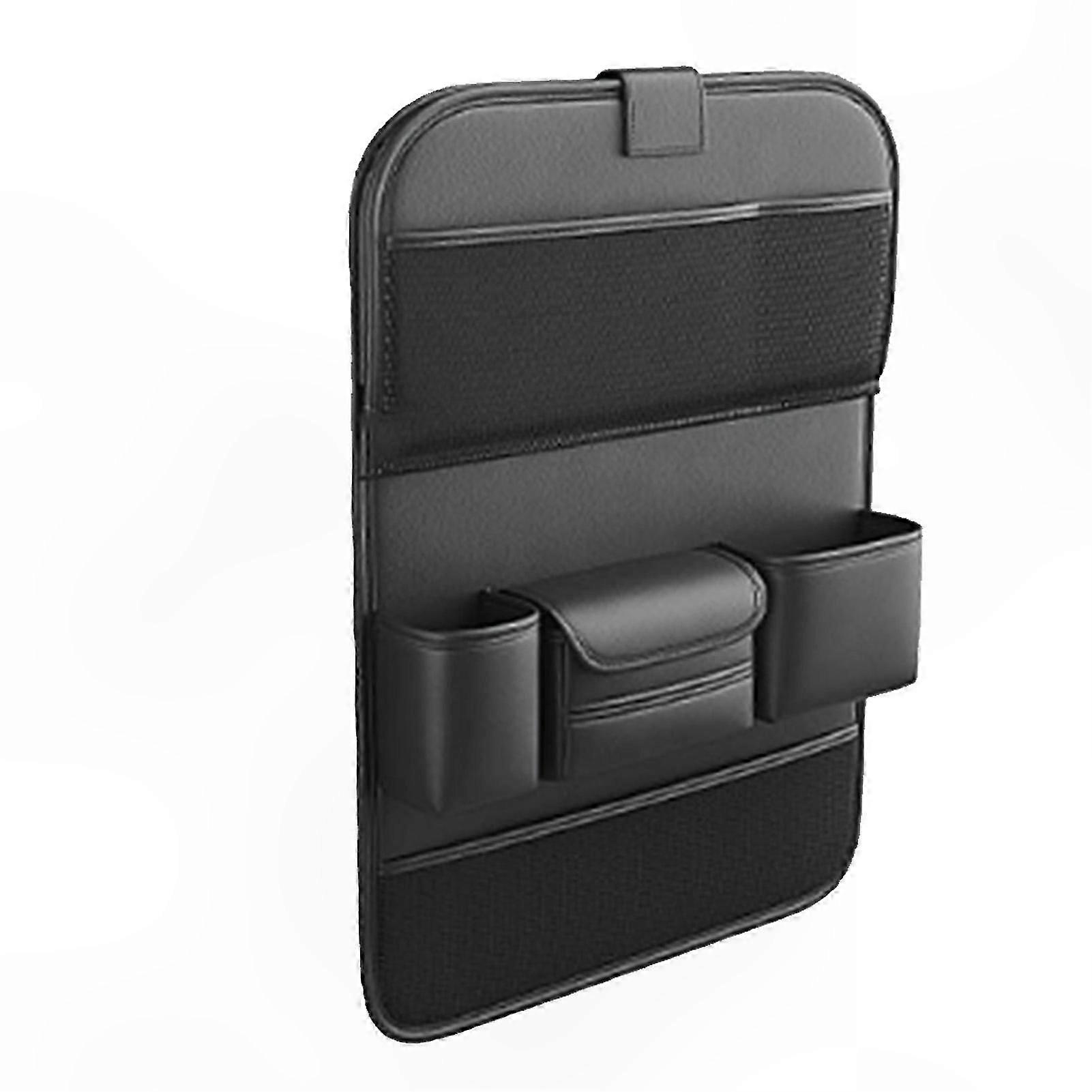 Multifunctional Car Seat Back Organizer with Foldable Table for Travel and Storage Solutions