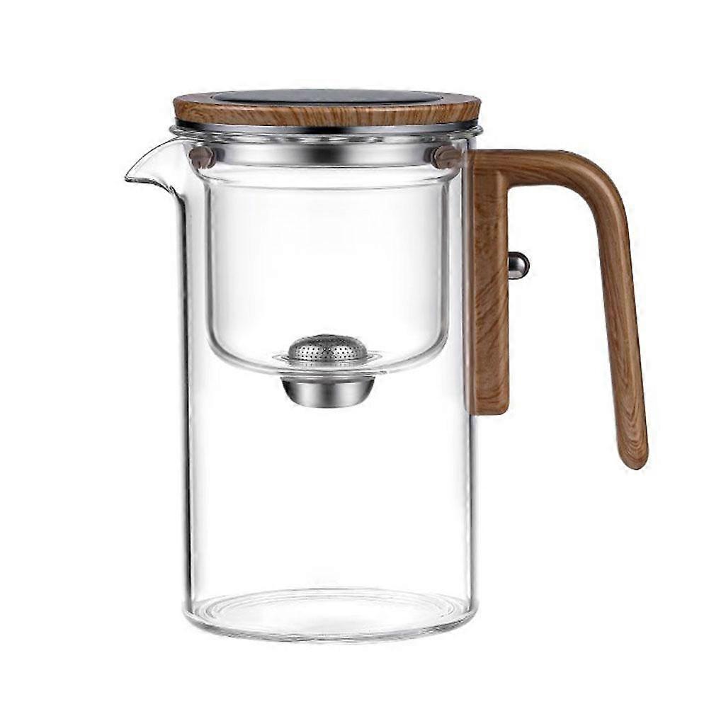 Water Separation Glass Teapot with WoodenHandle Magical Teapot with Infuser U.K