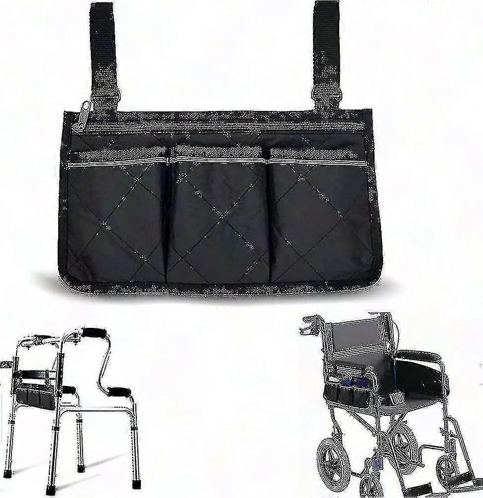Upgraded Universal Wheelchair Bag with Pockets & Cup Holder - Durable & Convenient