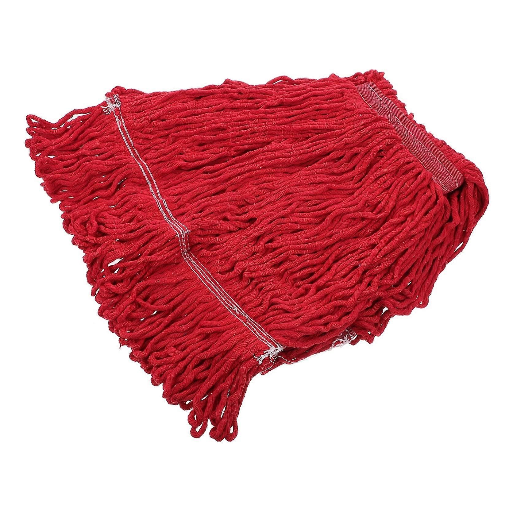 Moppkopf-Ersatztuch Baumwollgarn Wischpad Rot, Loop-End Moppkopf für Staubnassreinigung, Waschbar und Austauschbar