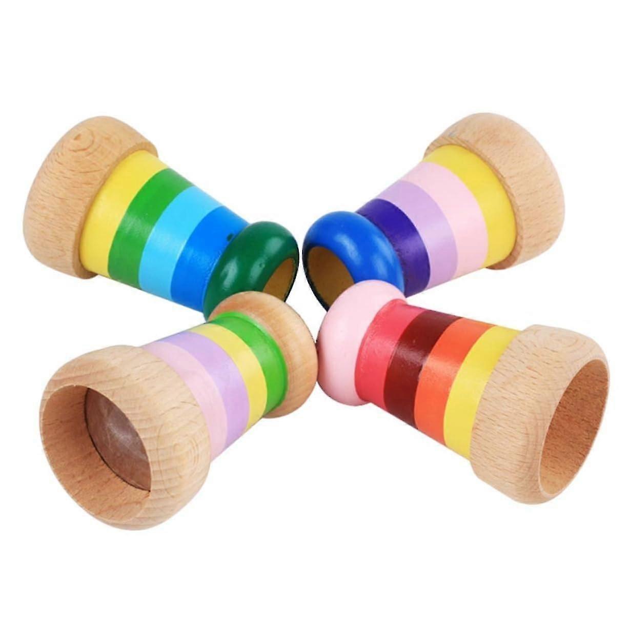 Wooden Kaleidoscope, Educational Toy, Tin & Bamboo Kaleidoscope, Random Color Scope