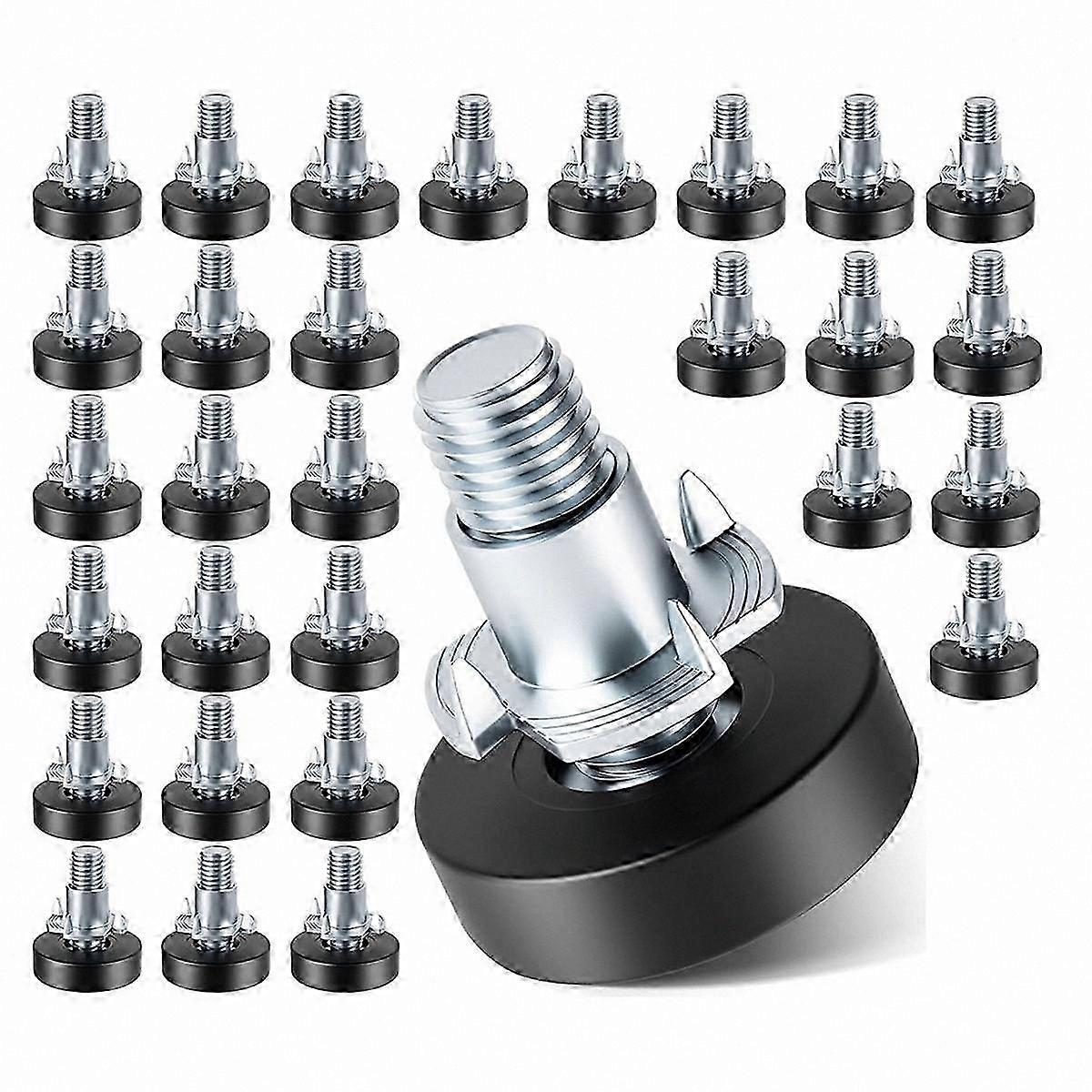 Adjustable Black Plastic Furniture Feet Pack of 30 Leveling Pads for Tables and Chairs
