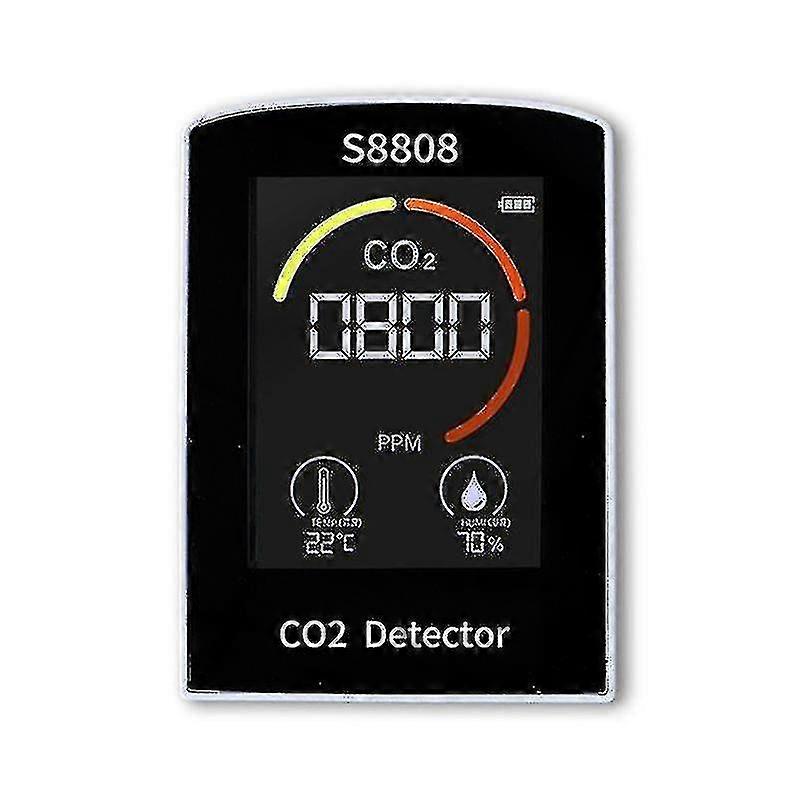 Digitales 4-in-1-CO2-Messgerät: Kohlendioxid-, Feuchtigkeits-, Temperatur- und TVOC-Sensortester zur Erkennung der Luftqualität