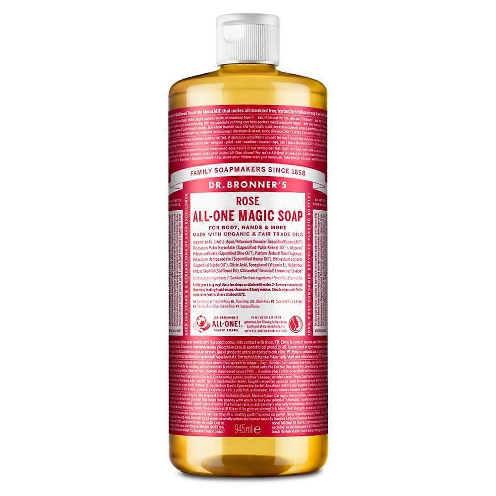 Dr Bronner Organic Rose All-One Magic Soap 945ml - 4 Pack