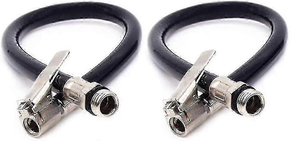 Tire Mandrel Inflator Pump Hose Vehicle Tire Inflator Hose High Quality Tire Inflator Hose Black Rubber Inflator Inflator Tire Air Hoseblack2pcs yu