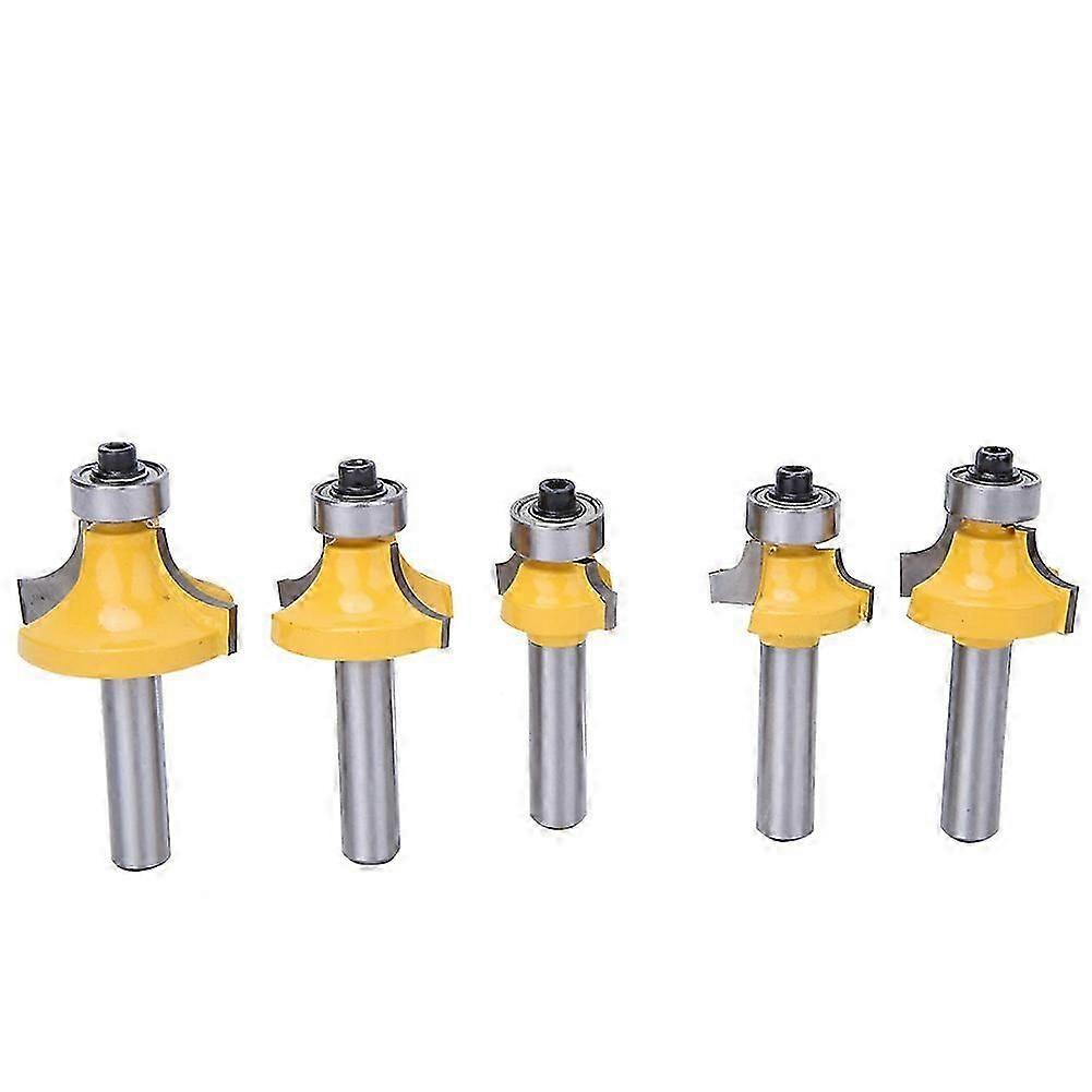 5 قطع / مجموعة 8 مم عرقوب جولة فوق بت جهاز التوجيه النجارة جولة الزاوية طحن أداة القاطع