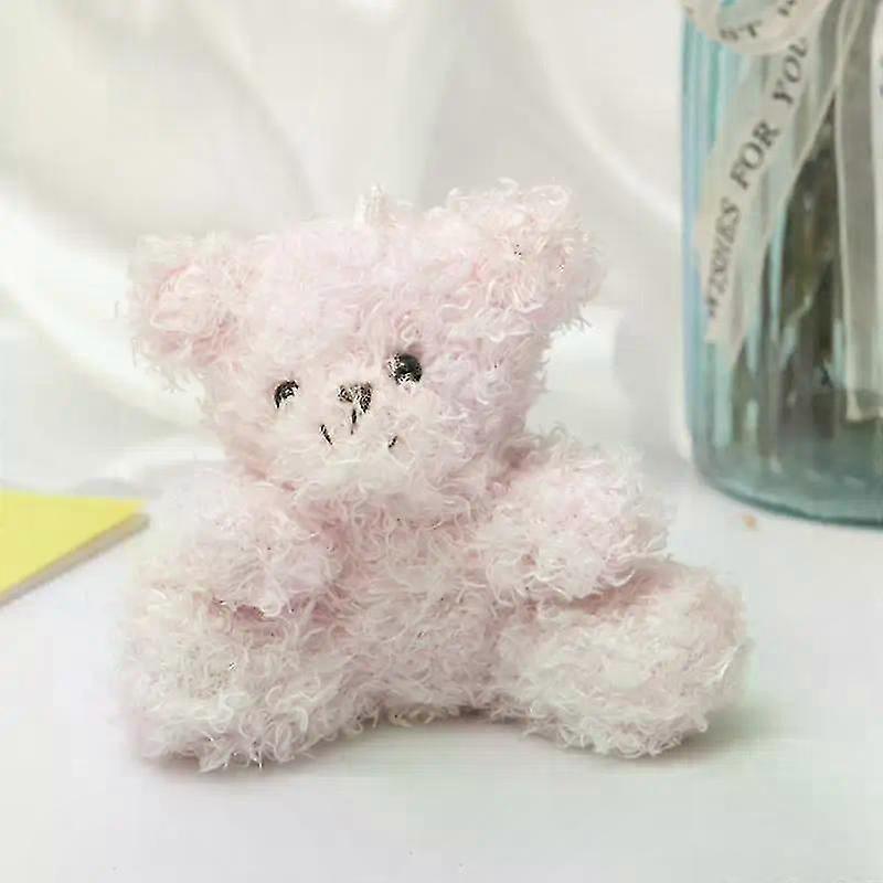 Kawaii Bear Plush Keychain Pendant Toy for Kids Small Animal Doll with Chain Cute Bag Accessory for Girls
