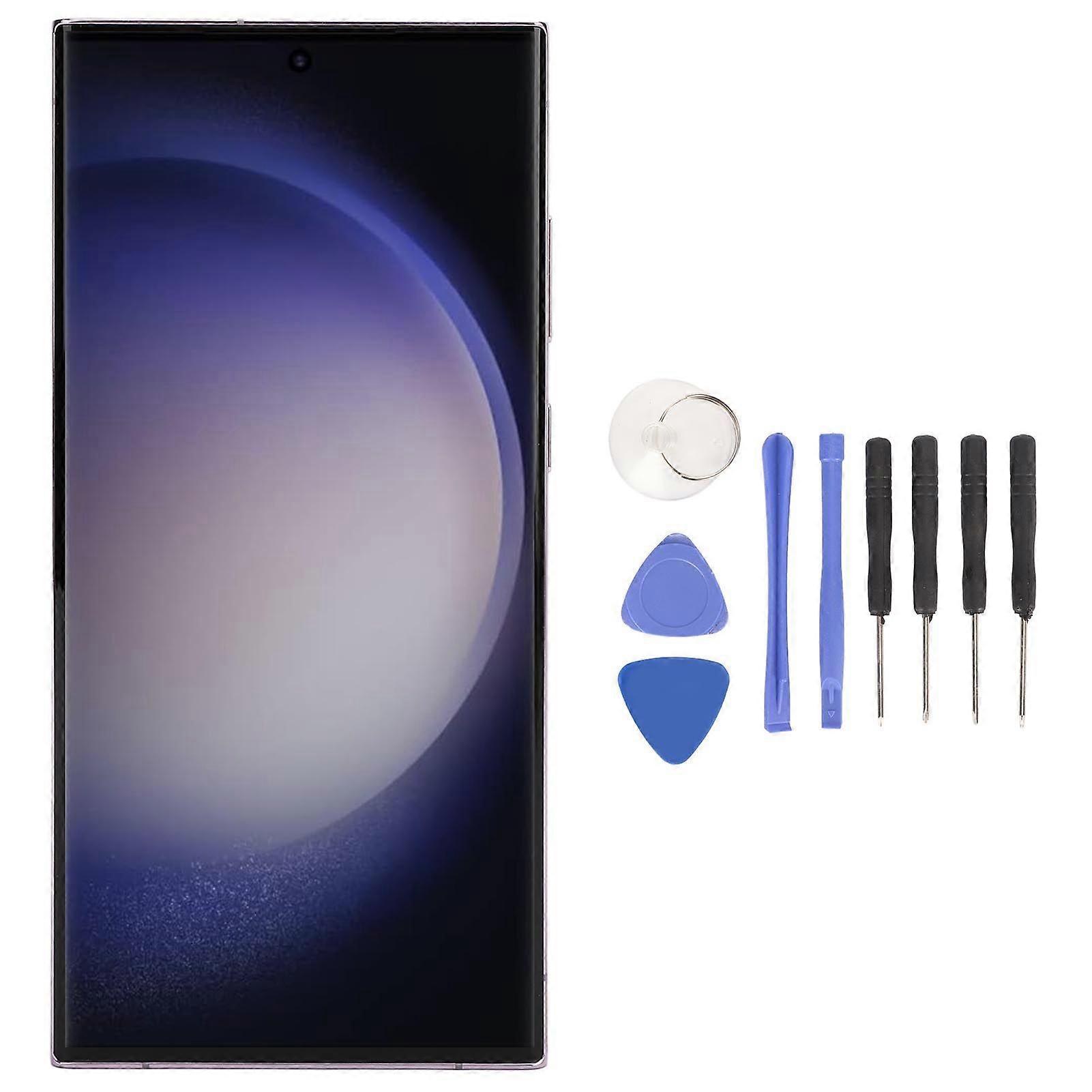 Phone Touch Screen Assembly 6.8 Inch Digitizer Screen Replacement for Galaxy S23 Ultra 5G SM S918B EU International Version with Repair Tools