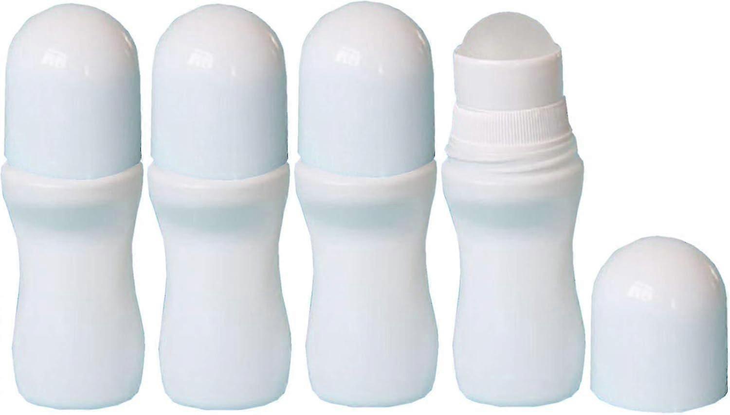 6 Pack 30ml Empty Refillable Deodorant Bottles Leak Proof Plastic Massage Roller Bottles with Roller Ball