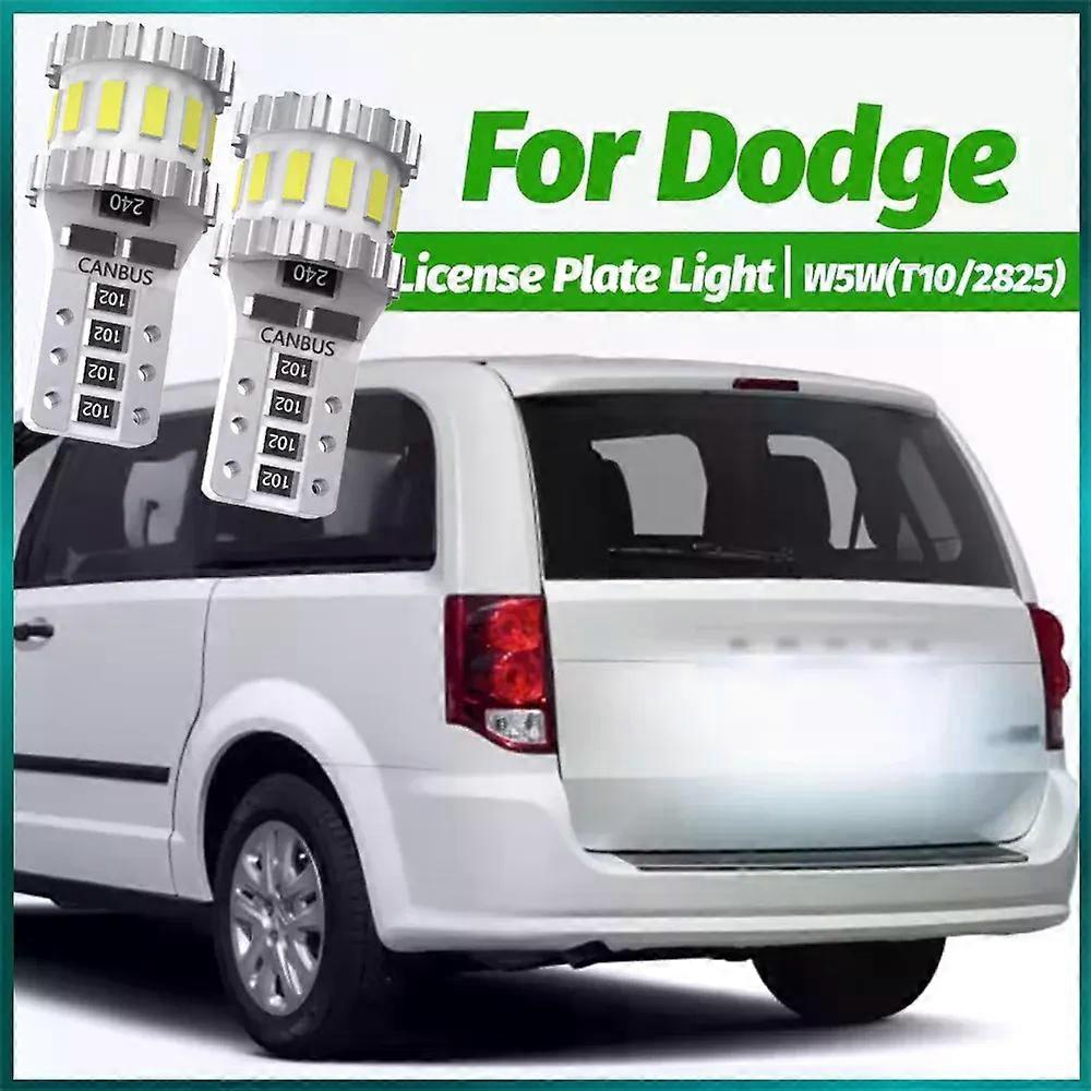 2X LED License Plate Light W5W T10 For Dodge Avenger Caliber Charger Grand Caravan Dart Durango Journey Viper Challenger Dakota