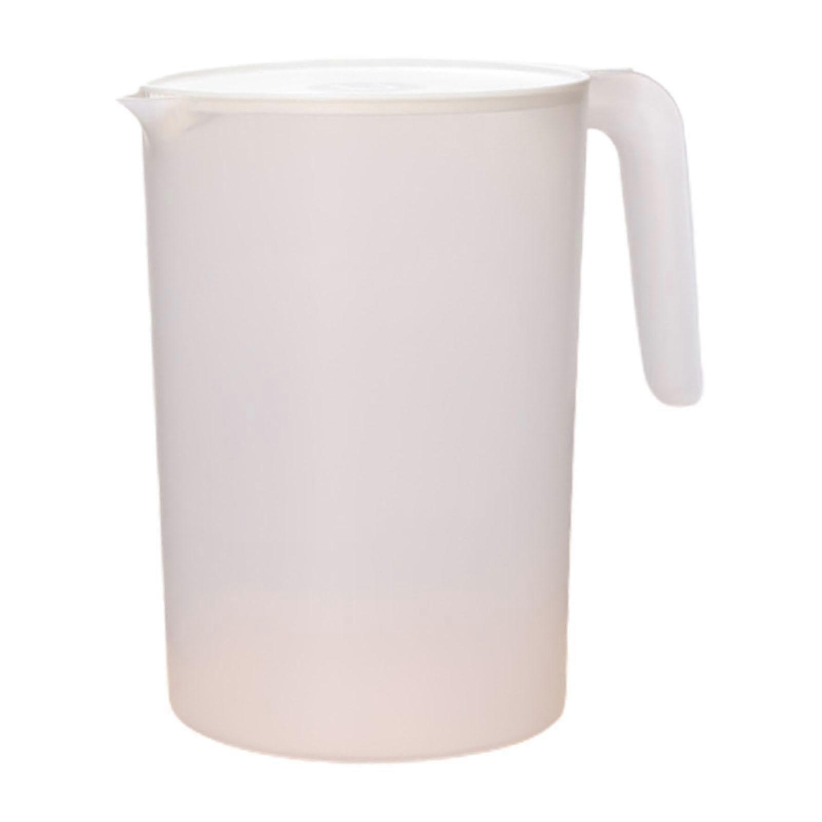 Water Pitcher 2L Capacity, Leak-Proof Tea Pitcher, Heat-Resistant, Ergonomic Handle, White