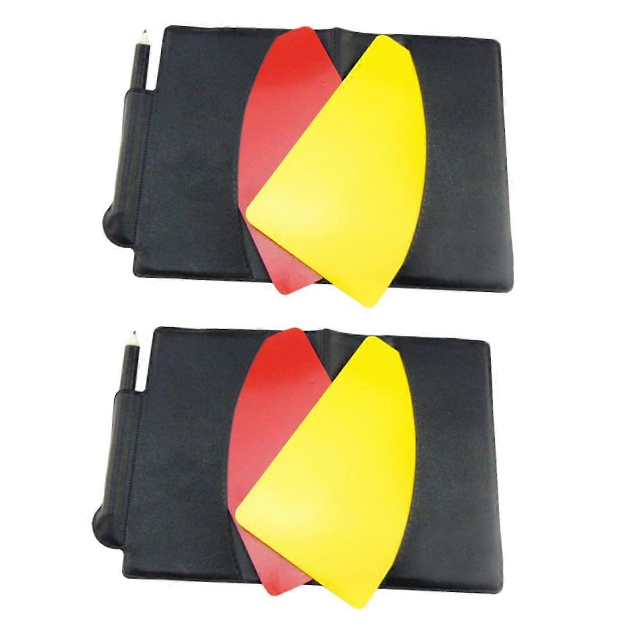 Referee Card Scoring And Cards 2 Sets, Soccer Referee Kit, Multi-Function Kit With Pen And Notebook