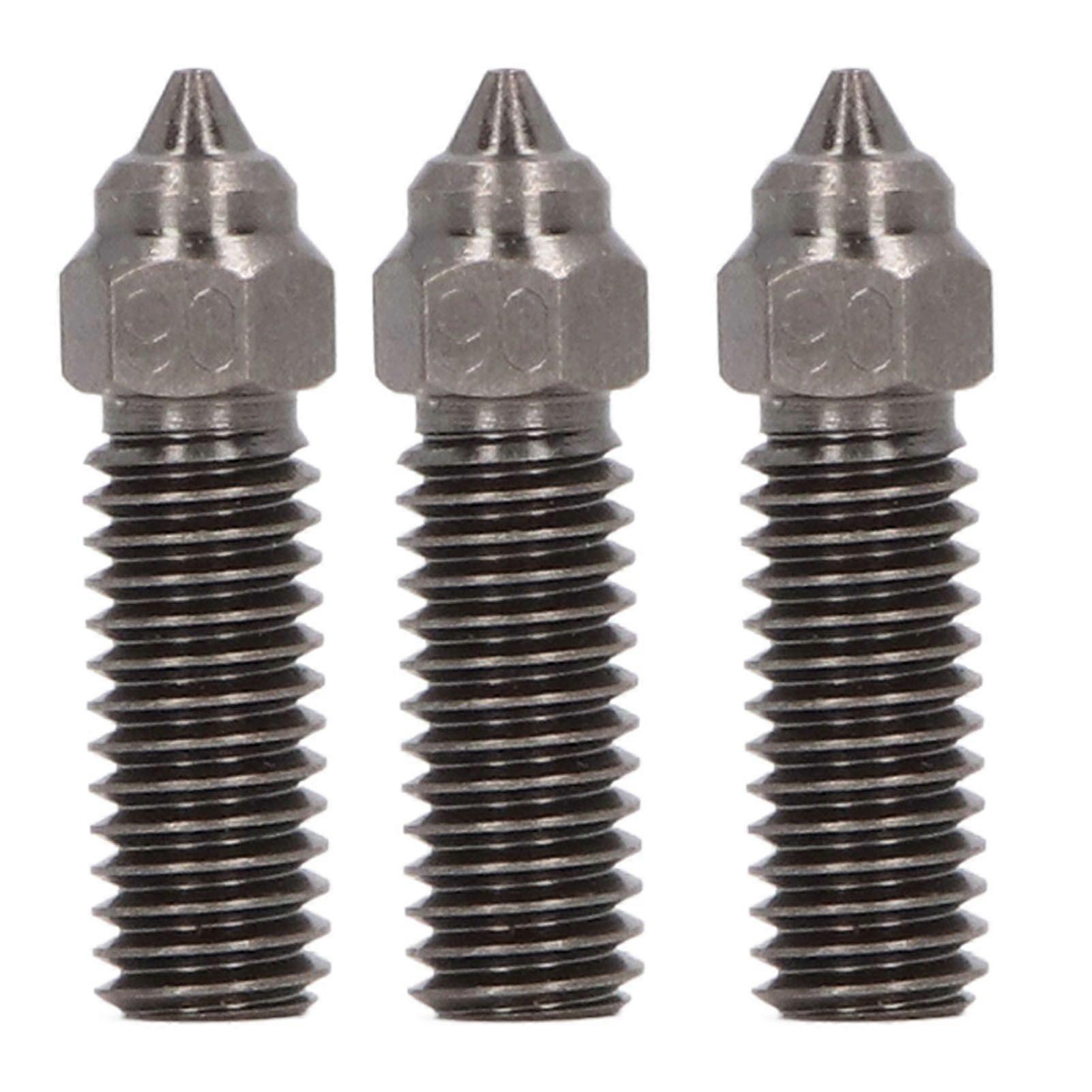 3PCS Hardened Steel Nozzles High Flow Nozzle Kit 3D Printer Extruder Nozzle for Sovol Sv06 Plus 1.75mm Filament 0.6mm