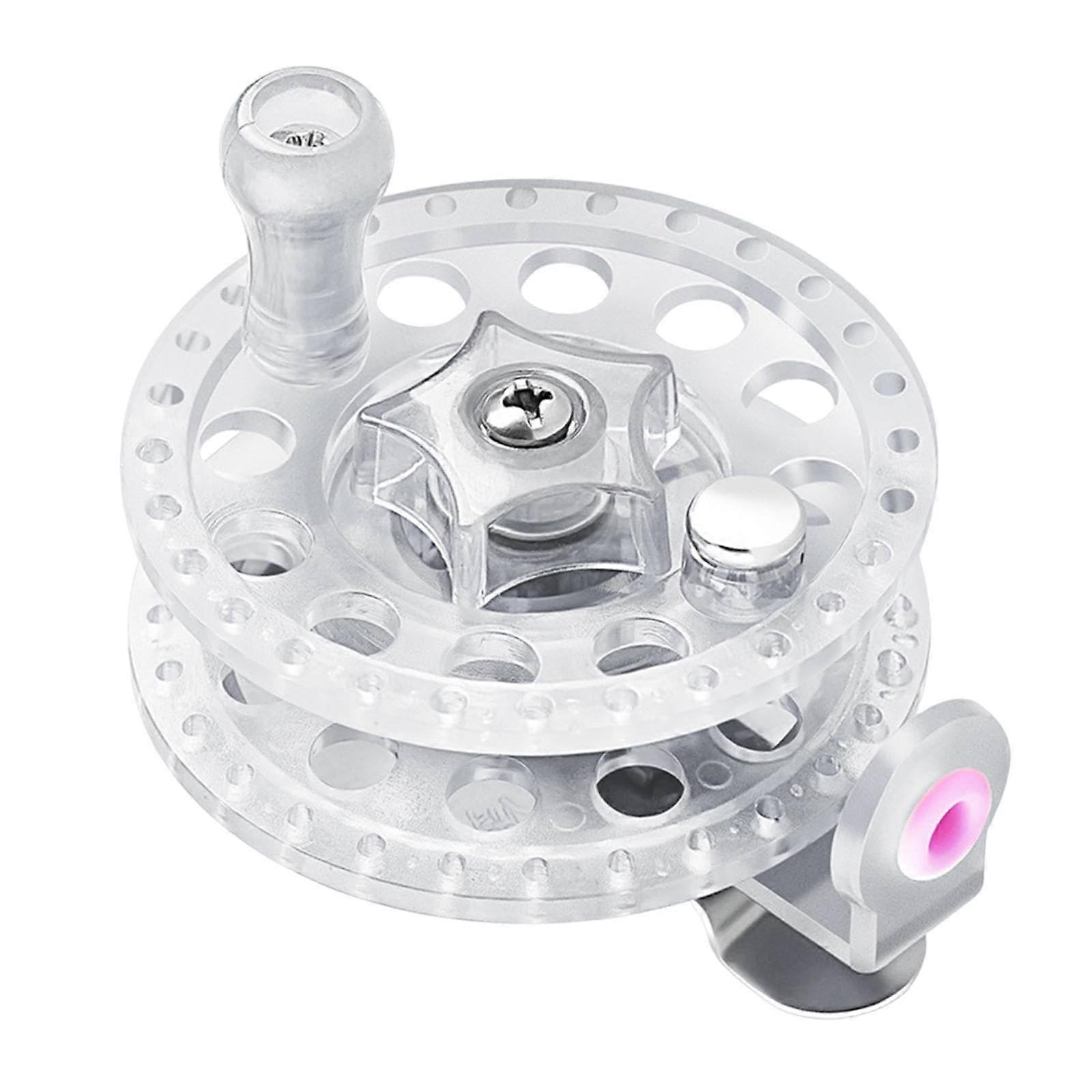 Fly Fishing Reel No Bearing Left Or Right Hand Use For Surf Casting PP Structure Diameter 6cm White