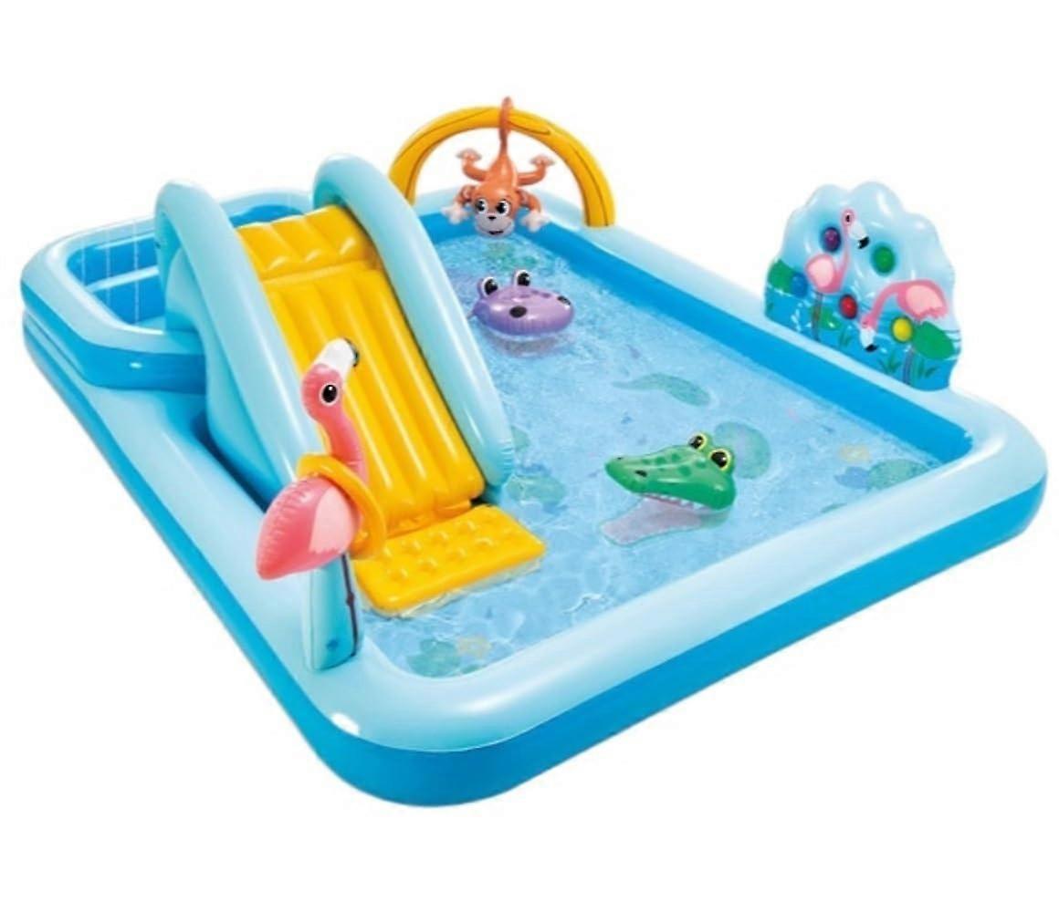 Inflatable Pools Large AboveGround Family Pool 244x198x71 cm Model A With Brackets Floor Cloth Pool Cover