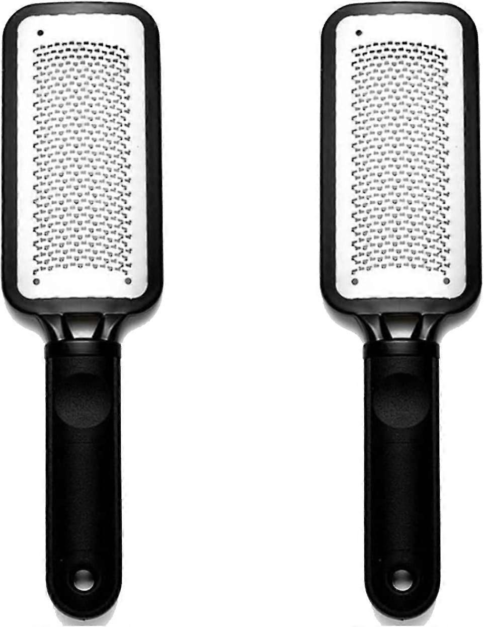 2個のフットラスプステンレス鋼カルスリムーバー硬い皮膚を取り除くためのプロフェッショナルフットファイル