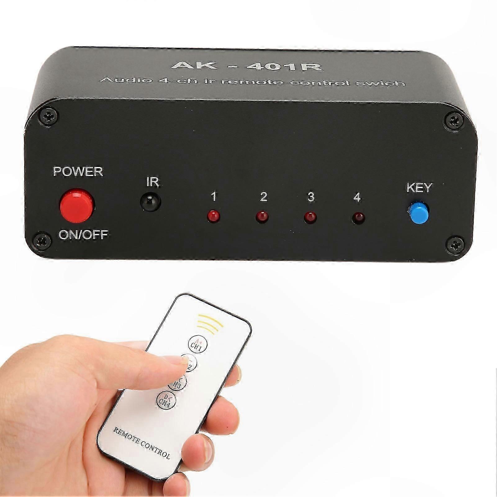 4-Port RCA Switcher with IR Remote Control for DVD and Gaming Devices