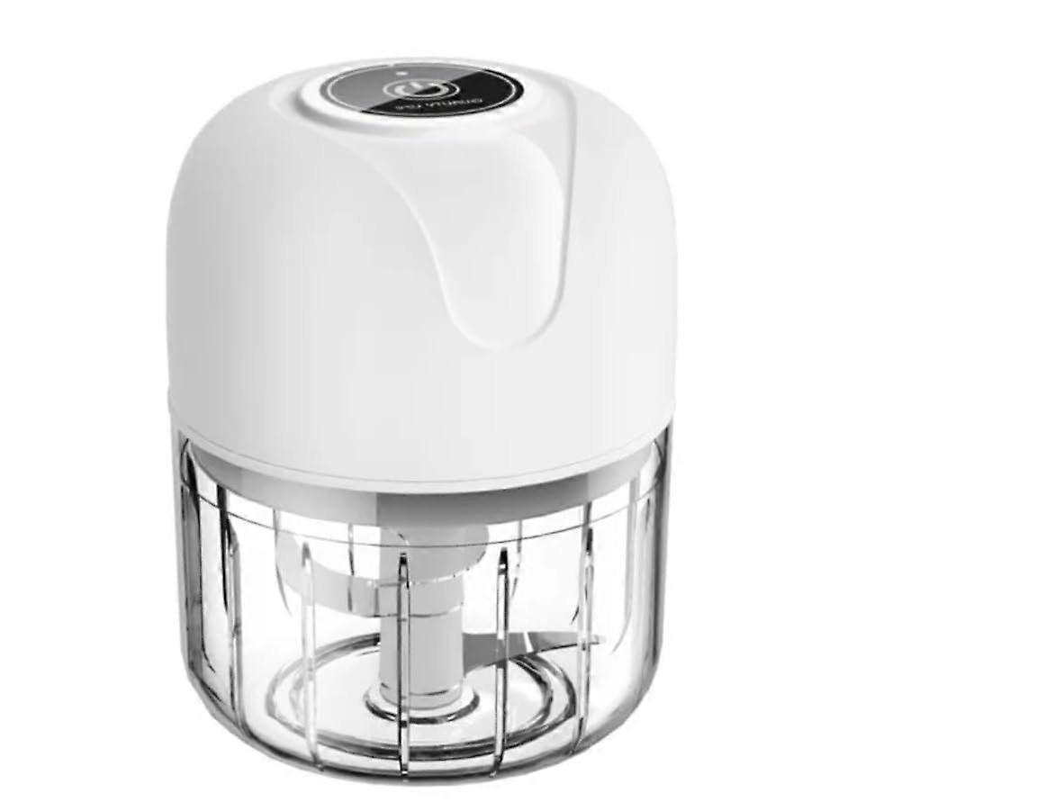 White Electric Mini Food Chopper With USB Charging 250ml Garlic Onion Pepper Veggie Mincer Grinder Processor Puree