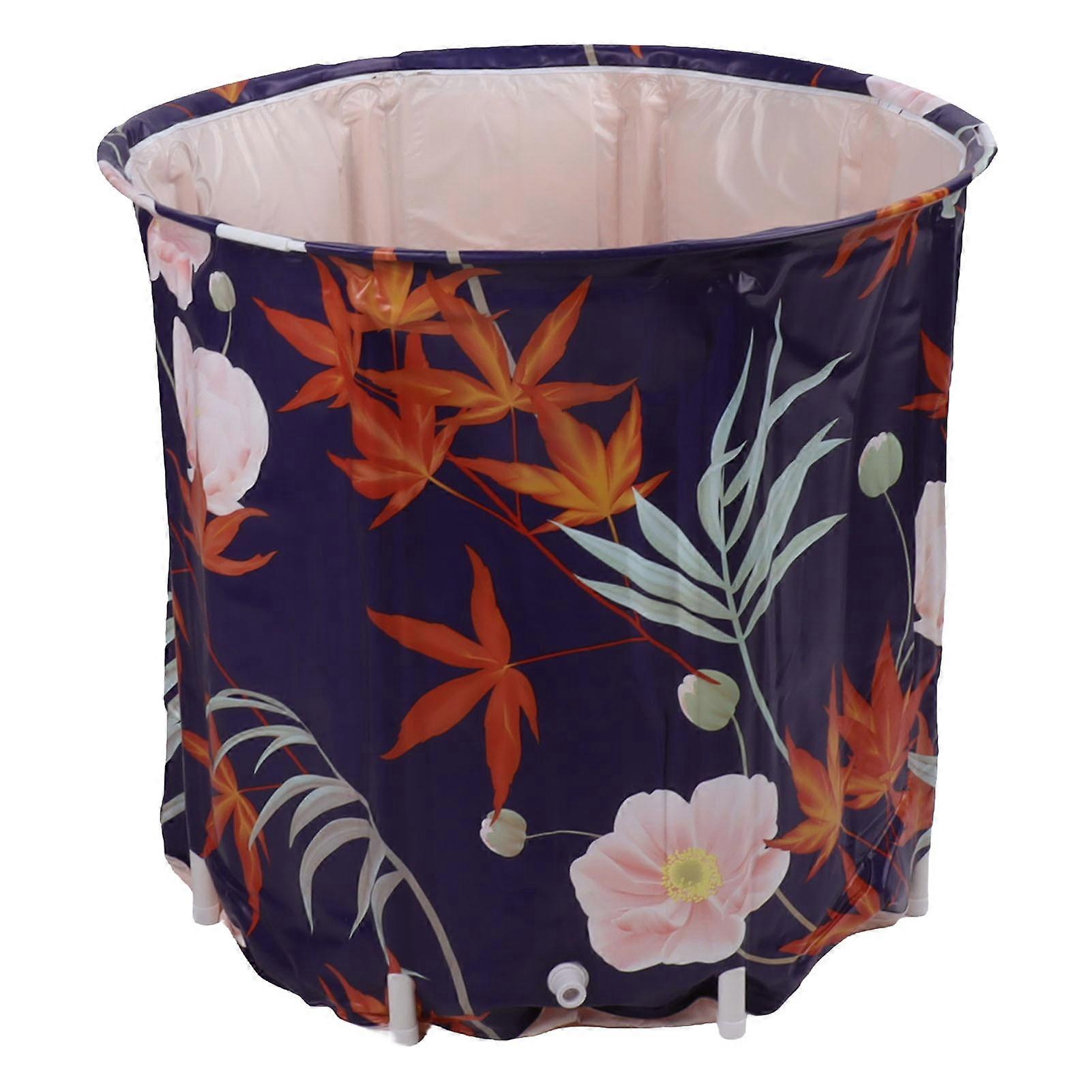 Portable Foldable PVC Bath Tub 70x68cm Leak-Proof Soaking