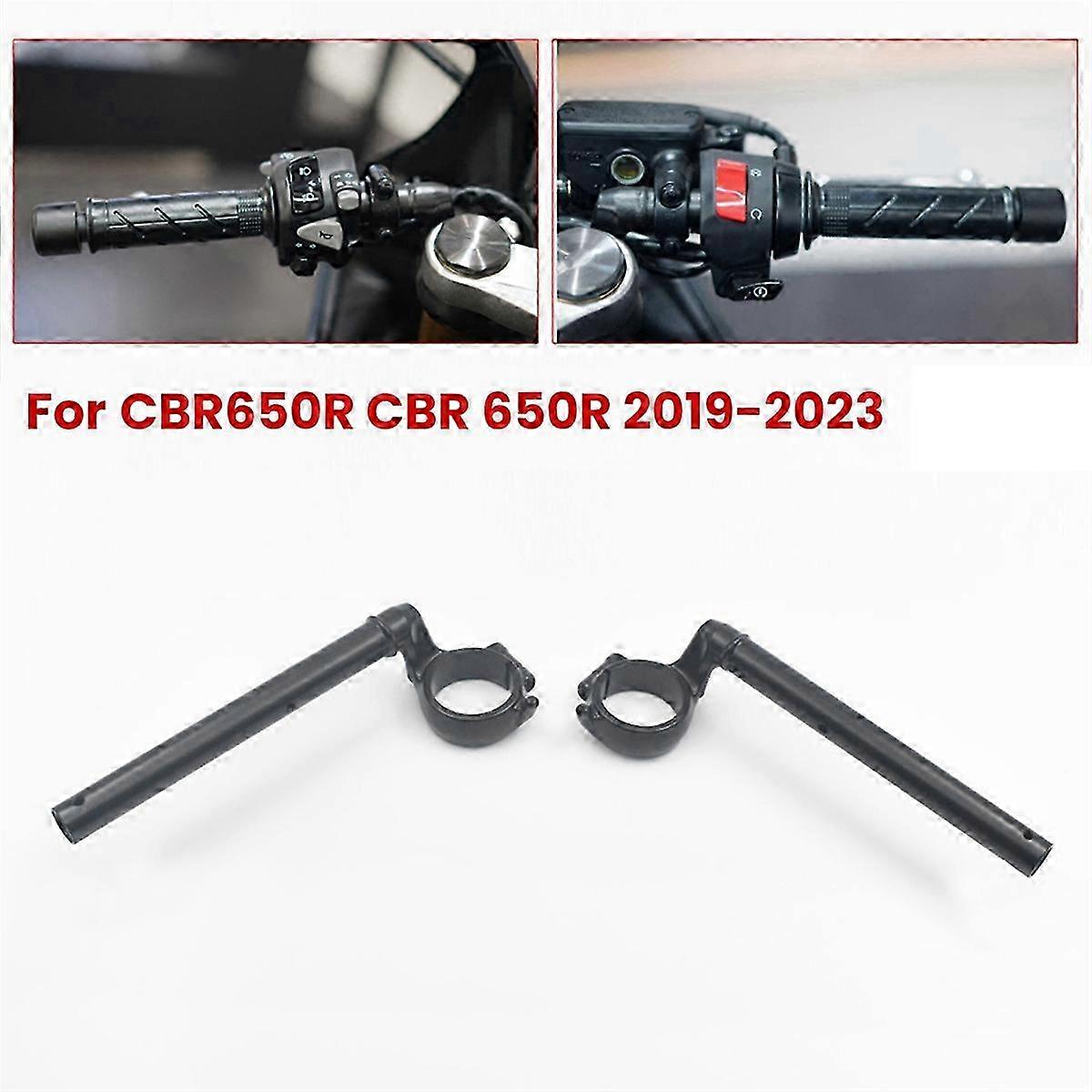 For Motorcycle Black Handle Bar Clip-on Fork Tube Handlebars