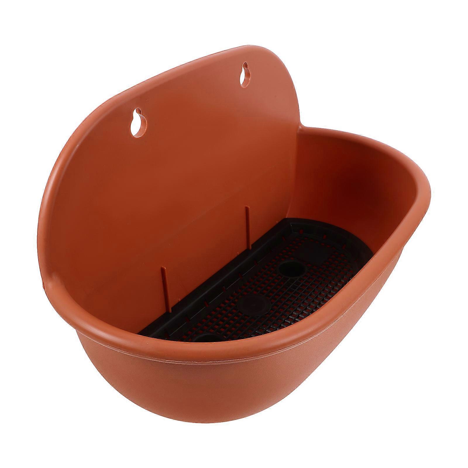 Wall Hanging Flowerpot for Balcony with Hanging Holes Elegant Plant Container