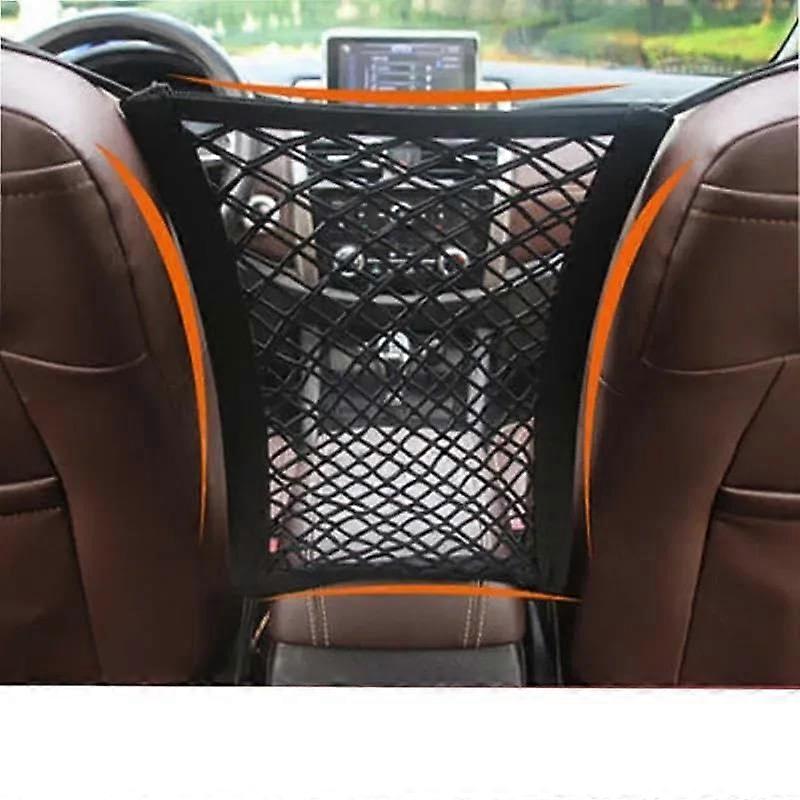 Storage Organizer Car Net Elastic Mesh Cargo Net TwoLayer FourSided Trunk Interior Organizer Pocket Bag