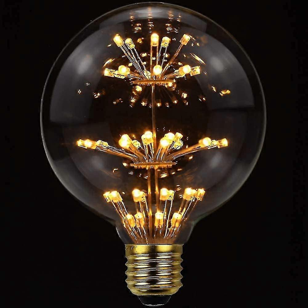 3w retro starry sky light bulb, LED firework light bulb, E27 base retro Edison dimmable LED light bu