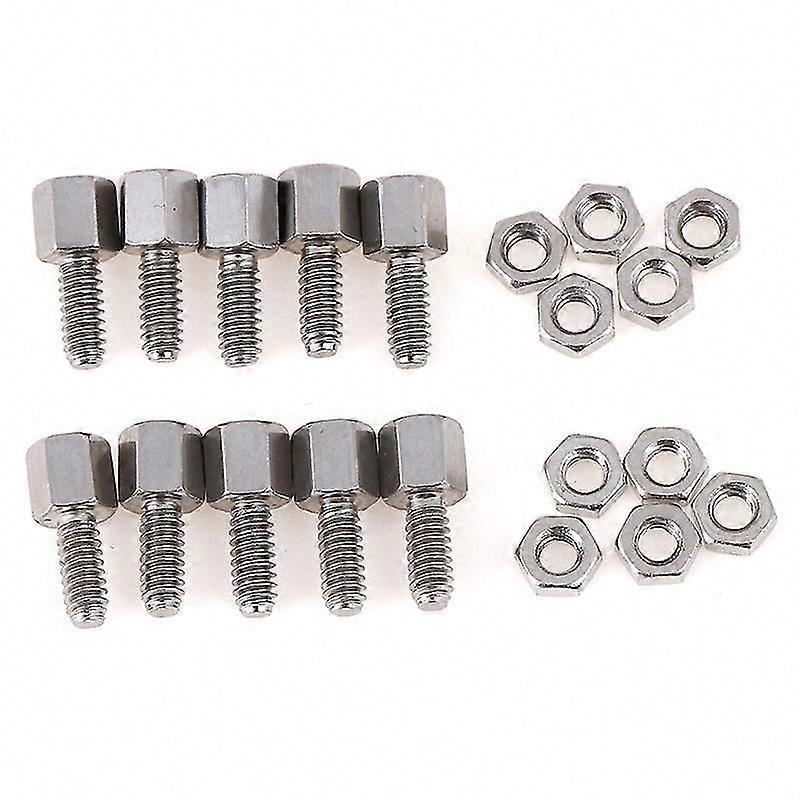 10 Sets 5+7mm Header Plate Bracket Stud Bolt & Nut Screw for D-Sub VGA Serial HFMQV