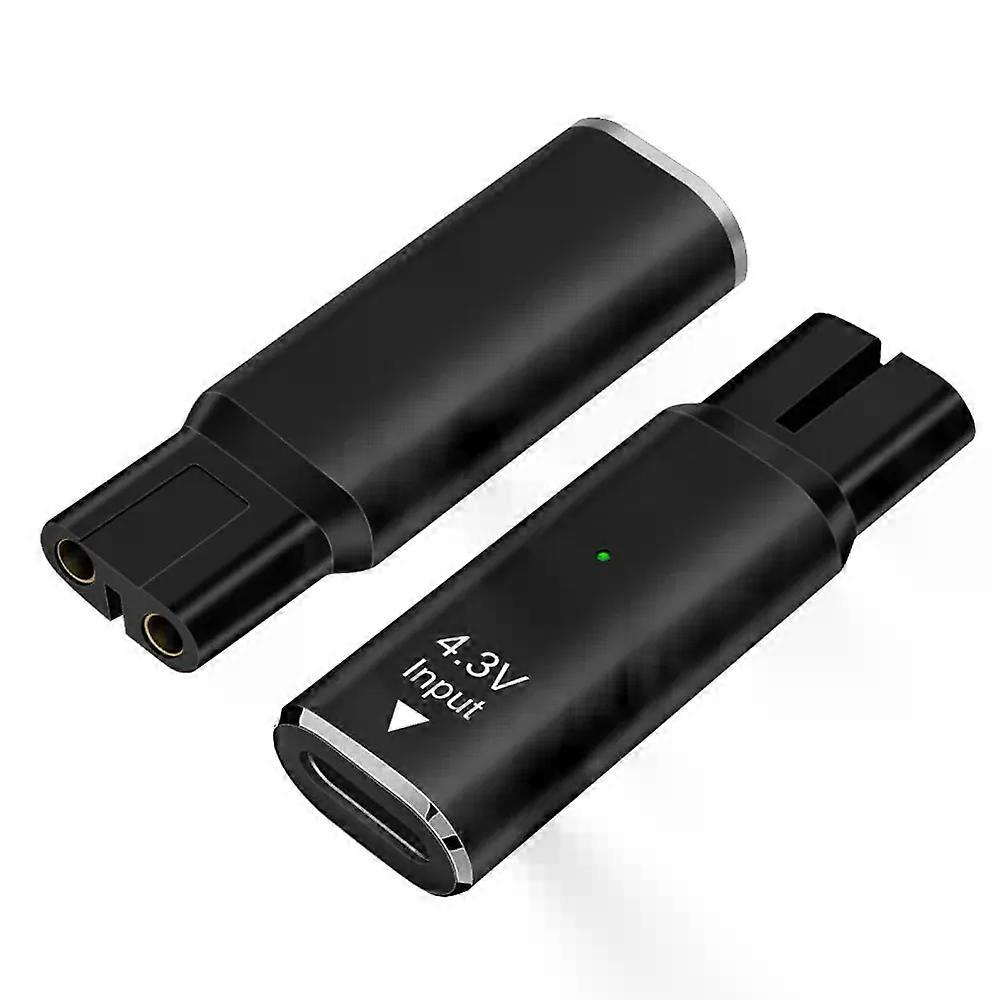 43V Type-C Shaver Adapter Charging Converter for Philips Norelco One Blade QP2520 QP2515 QP2620 with Charging Indicator
