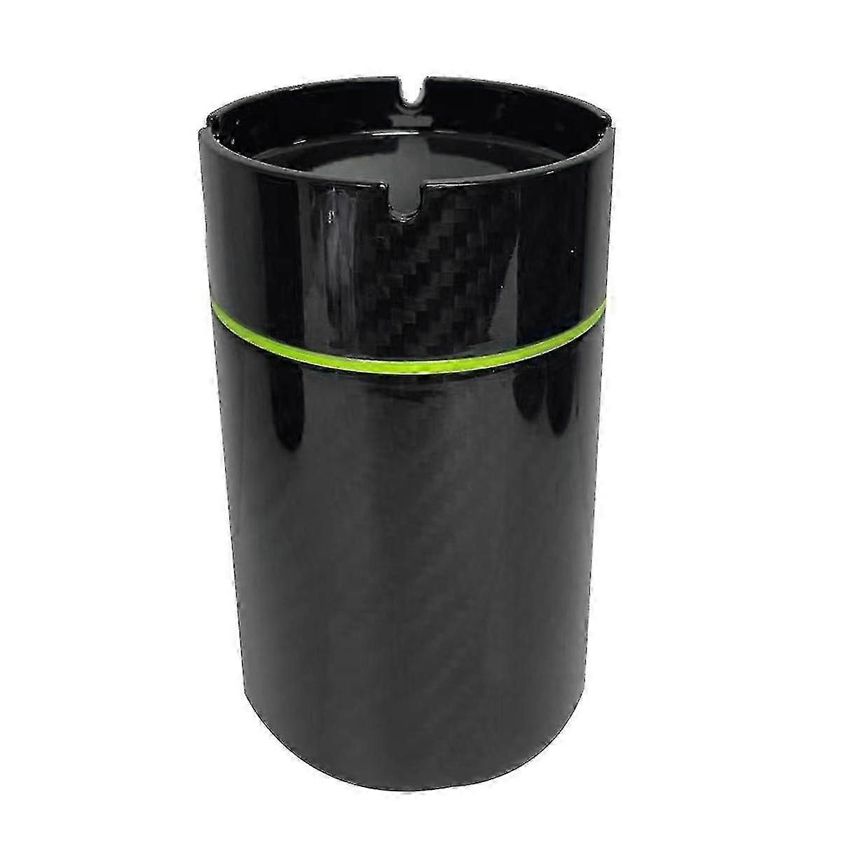 Car Carbon Fiber Ashtray Portable Car Ashtray With Cover Detachableinner Car Ashtray Mini Car Trash Can