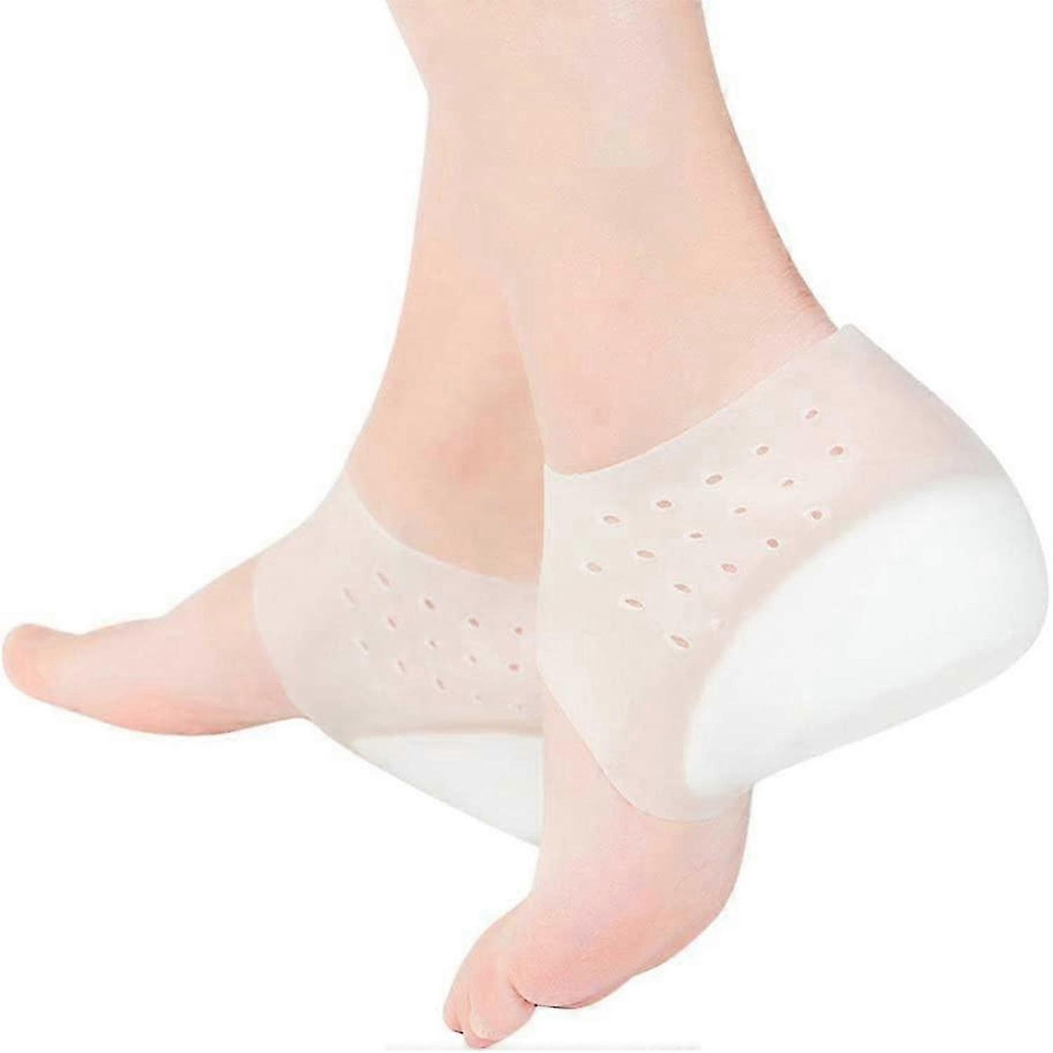 1 Pair Invisible Silicone Heightening Insole Plantar Fasciitis Gel Insole (4CM)