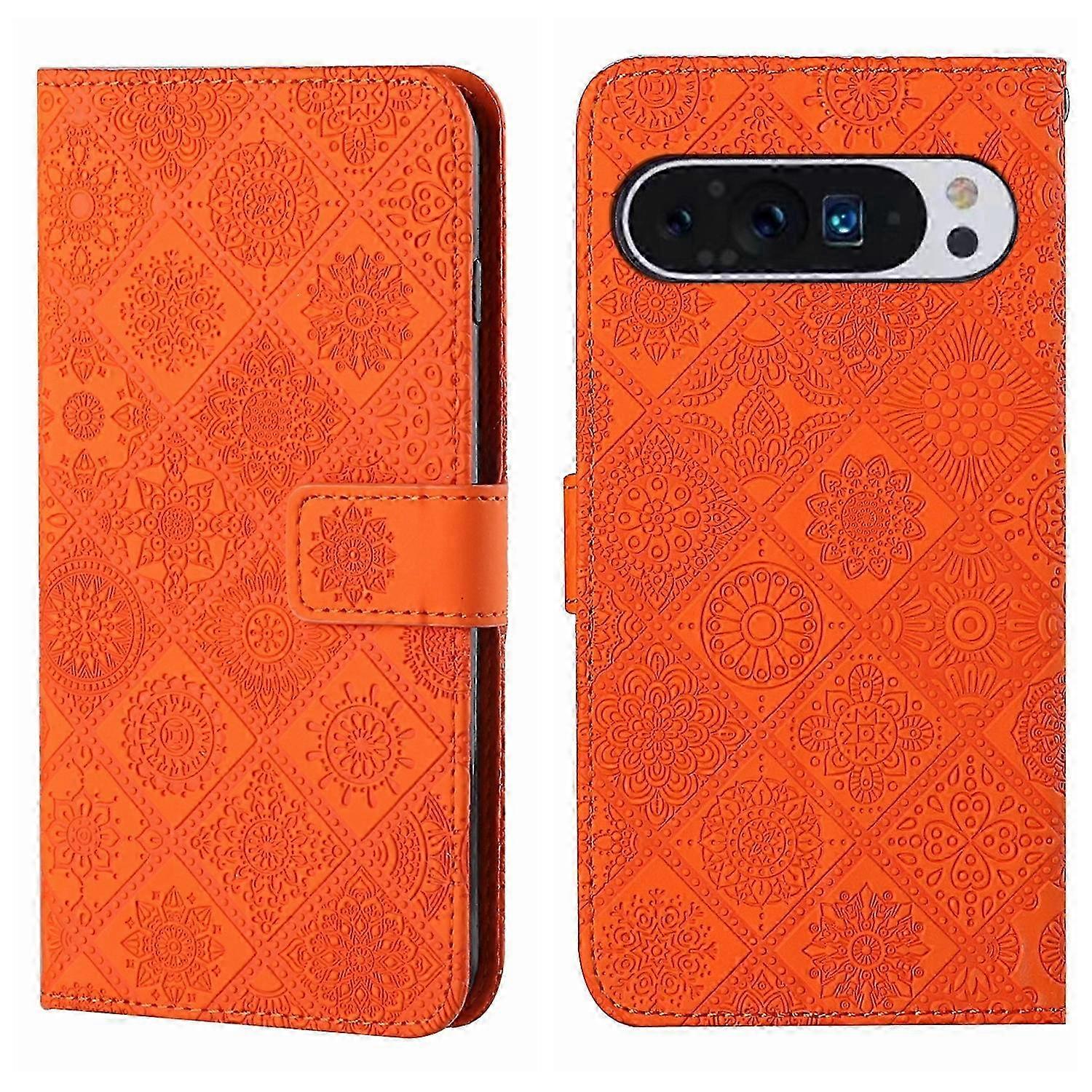 (New) Ethnic Style Embossed Pattern Leather Phone Case 2025