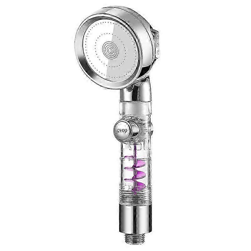 High Pressure 3-function Spa Shower Head With Switch On/off Button Filter Bath Head Water Saving Shower