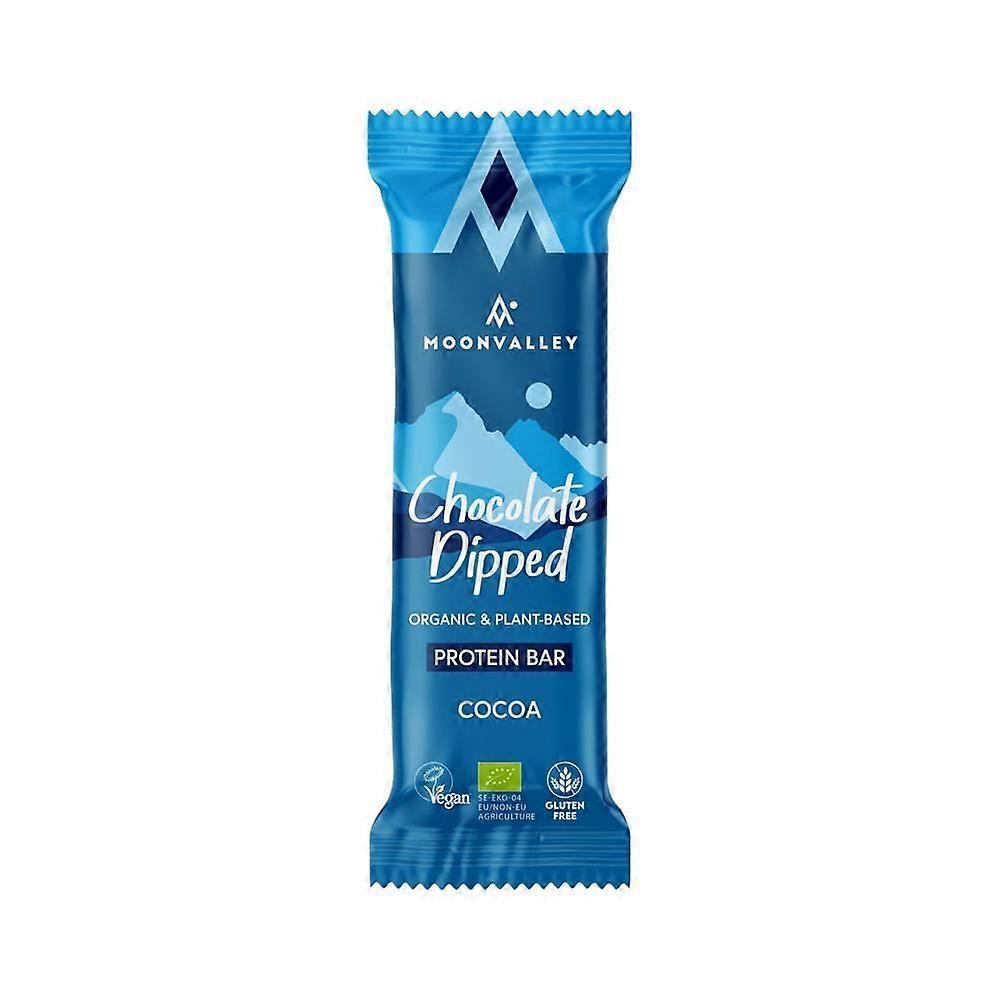 Moonvalley Organic Gluten-free Protein Bar Chocolate-Dipped Cocoa 50g - 12 Pack