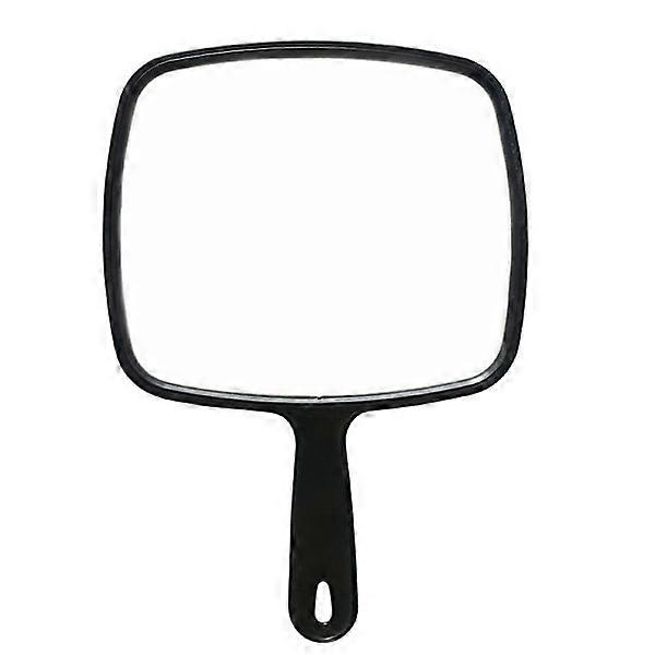 Hand Mirror, Flat Black Handheld Mirror with Handle, Square 21.5 cm