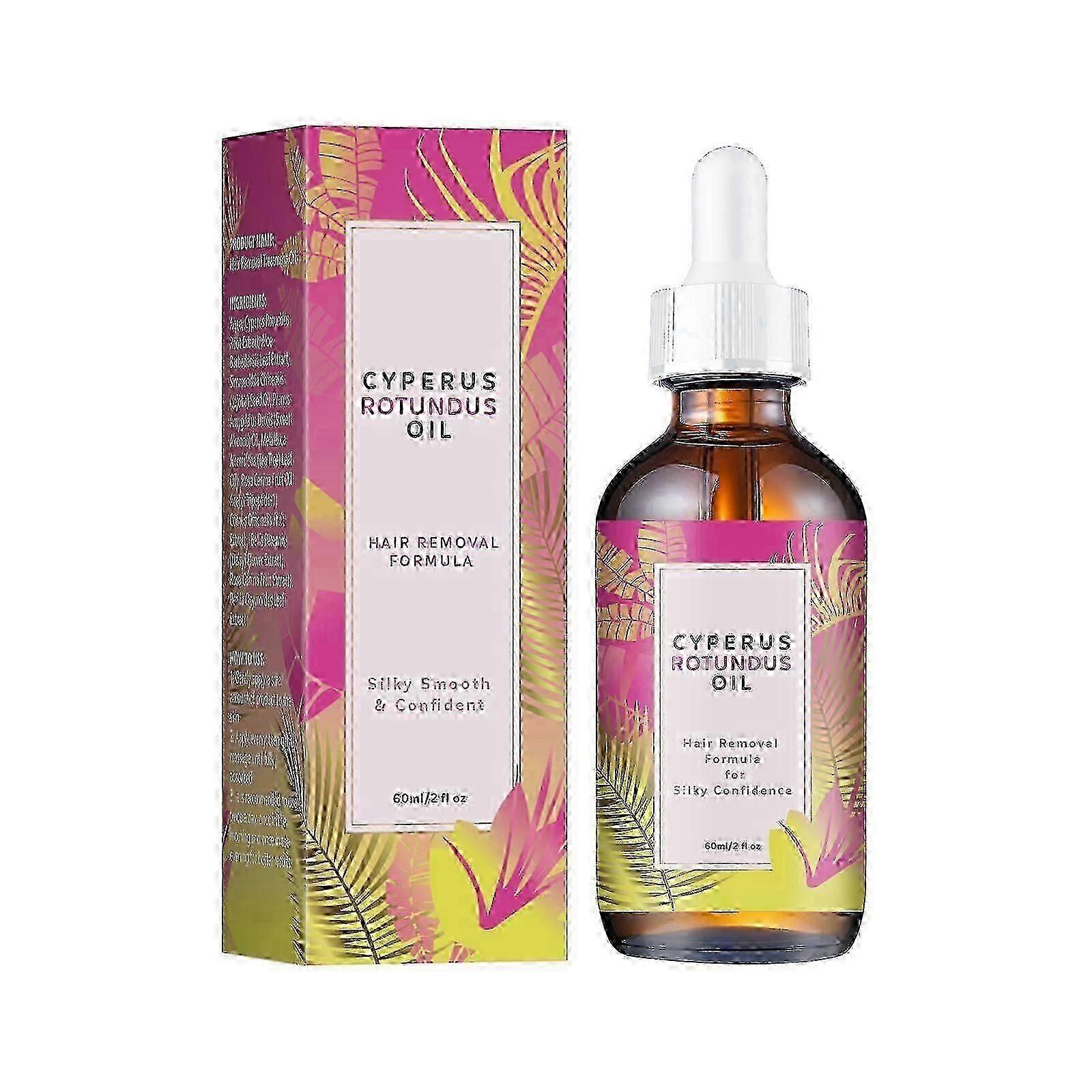 potrivit pentru îndepărtarea părului, 60ml ulei natural de cyperus pentru hidratare, calmare și reducere a creșterii părului de pe corp