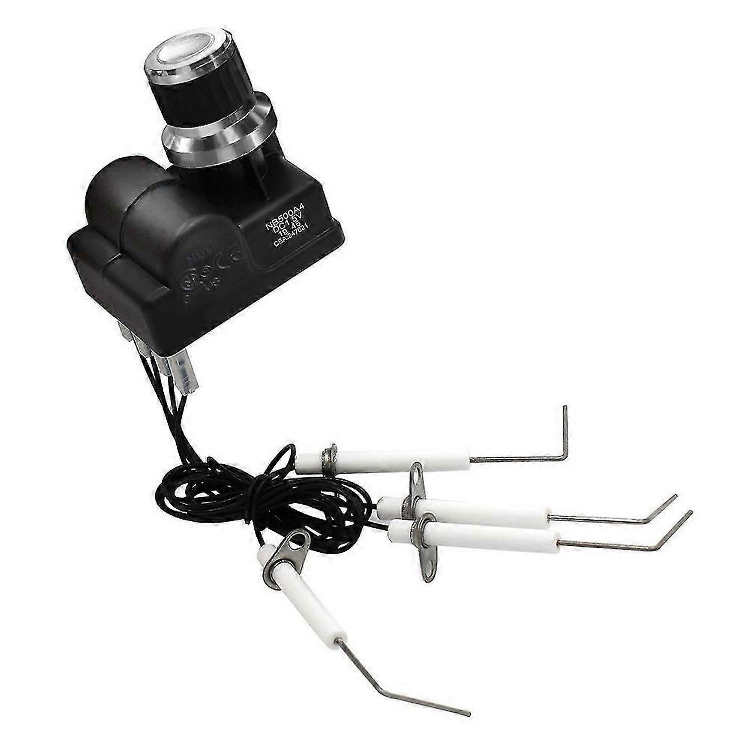 Grill Igniter Kit for 28 Inch Griddle, 4 Outlet Universal AA Battery Silver Cover Spark Igniter
