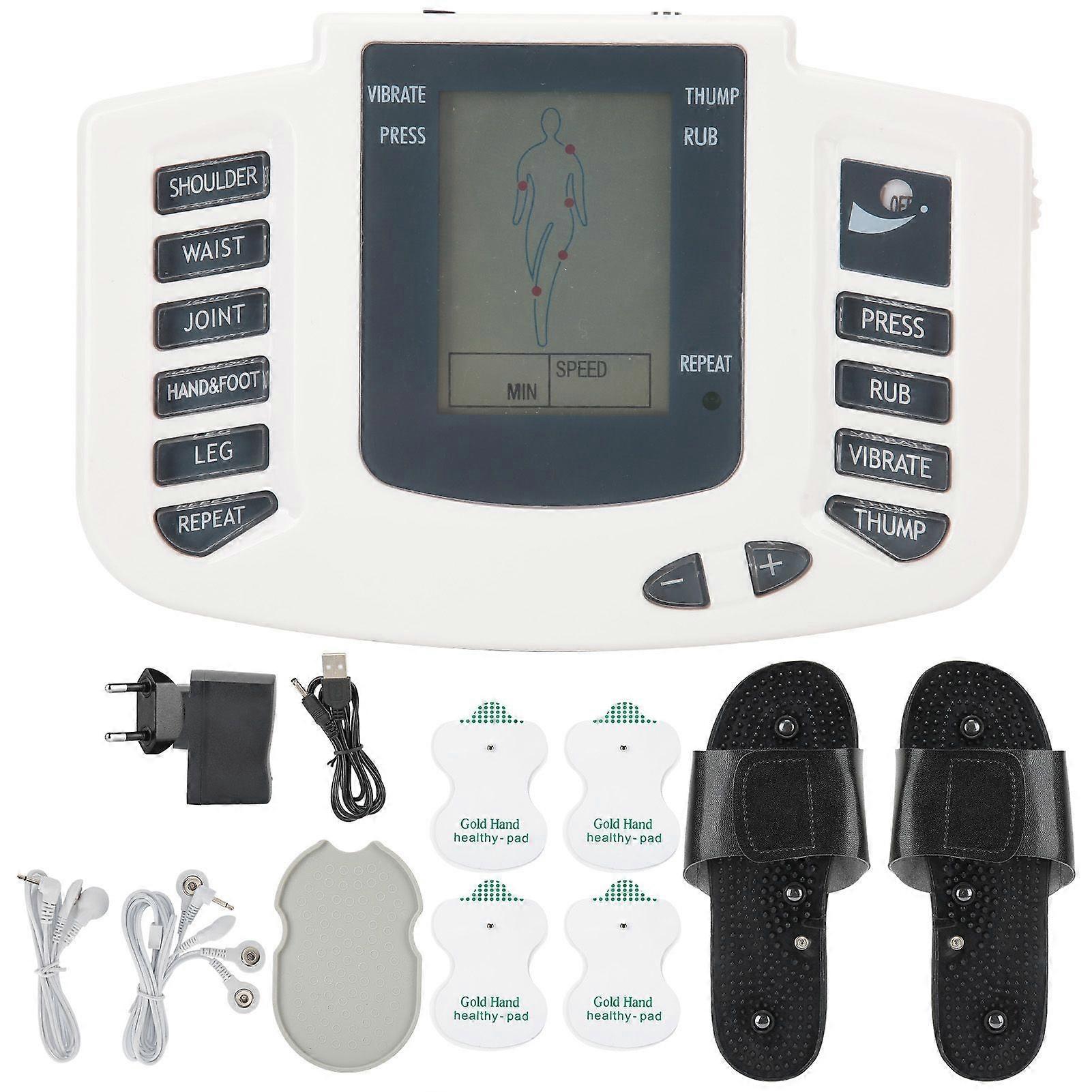 Electronic Multifunctional Muscle Stimulator Pulse Massager with 2 Pair of Pads for Pain Relief