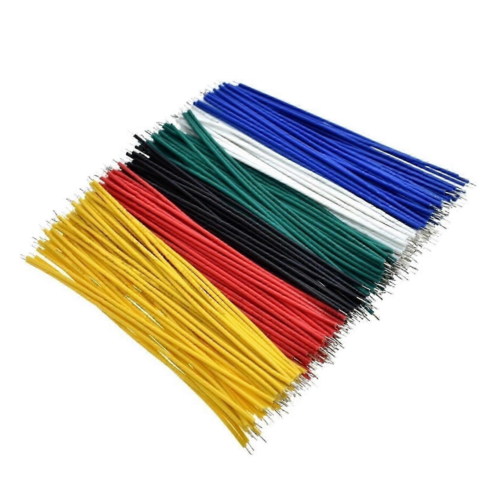 100pcs Tinned Breadboard Pcb Jumper Wire 24awg 10cm Green Connection Wires For Soldering Projects