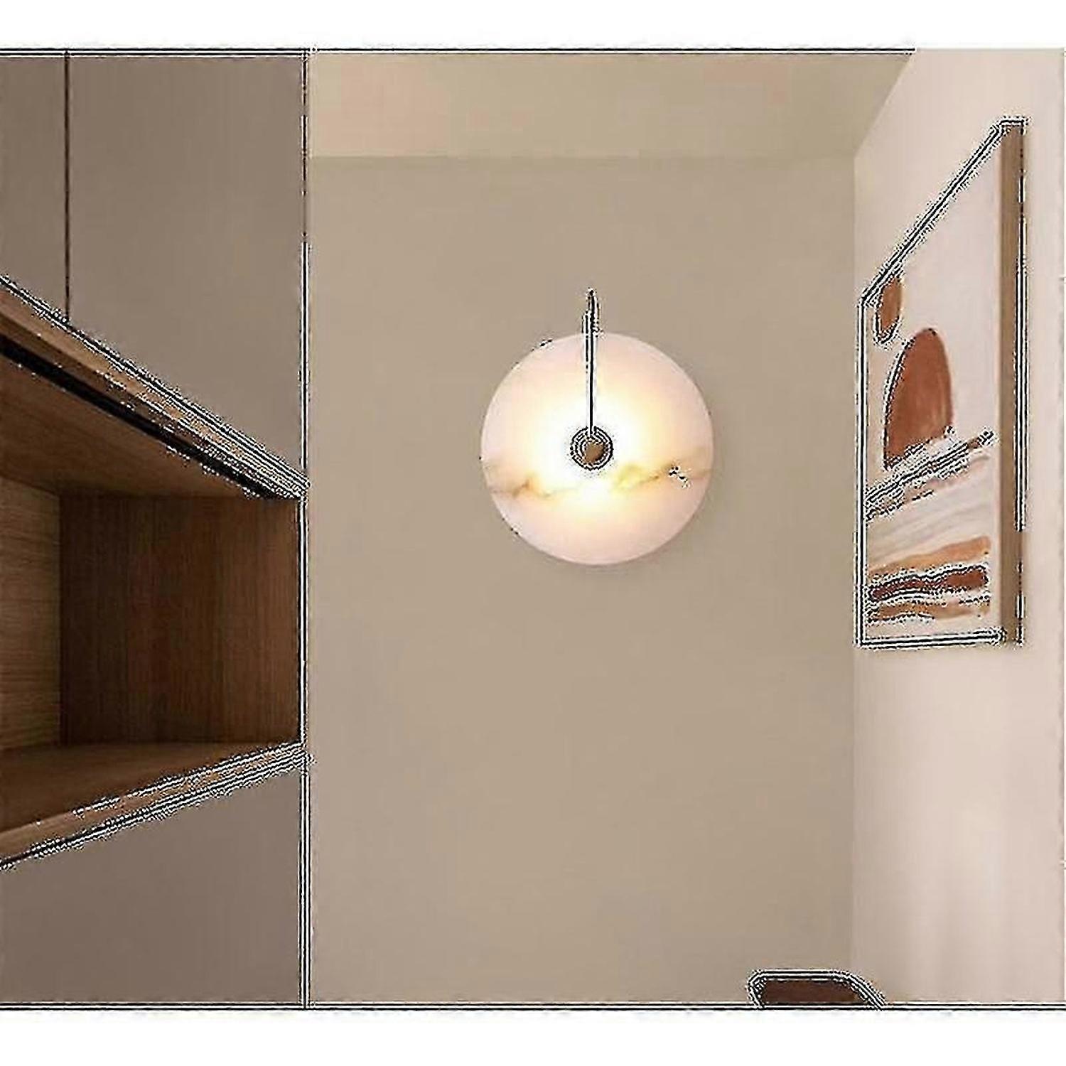 Simples Led Wall Light Natural Decoração de mármore espanhol