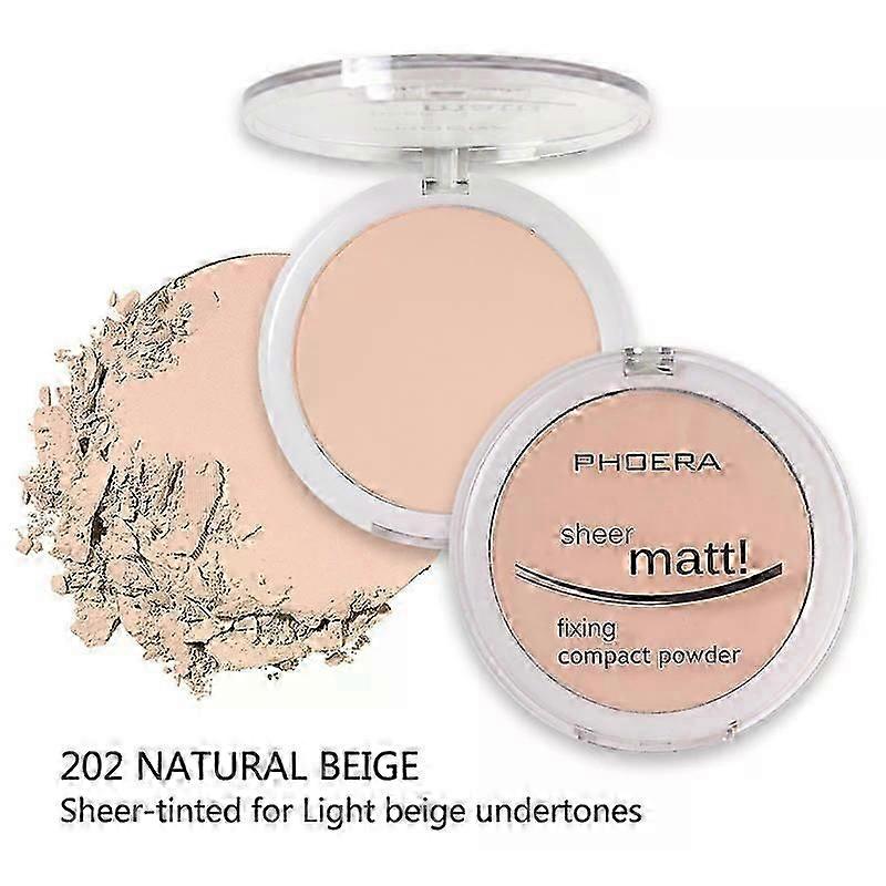 PHOERA 8 لون غير لامع بودرة الوجه أسس مضغوطة طبيعية للتحكم في الزيت تفتيح خافي العيوب مسحوق أحمر الخدود مستحضرات التجميل TSLM1