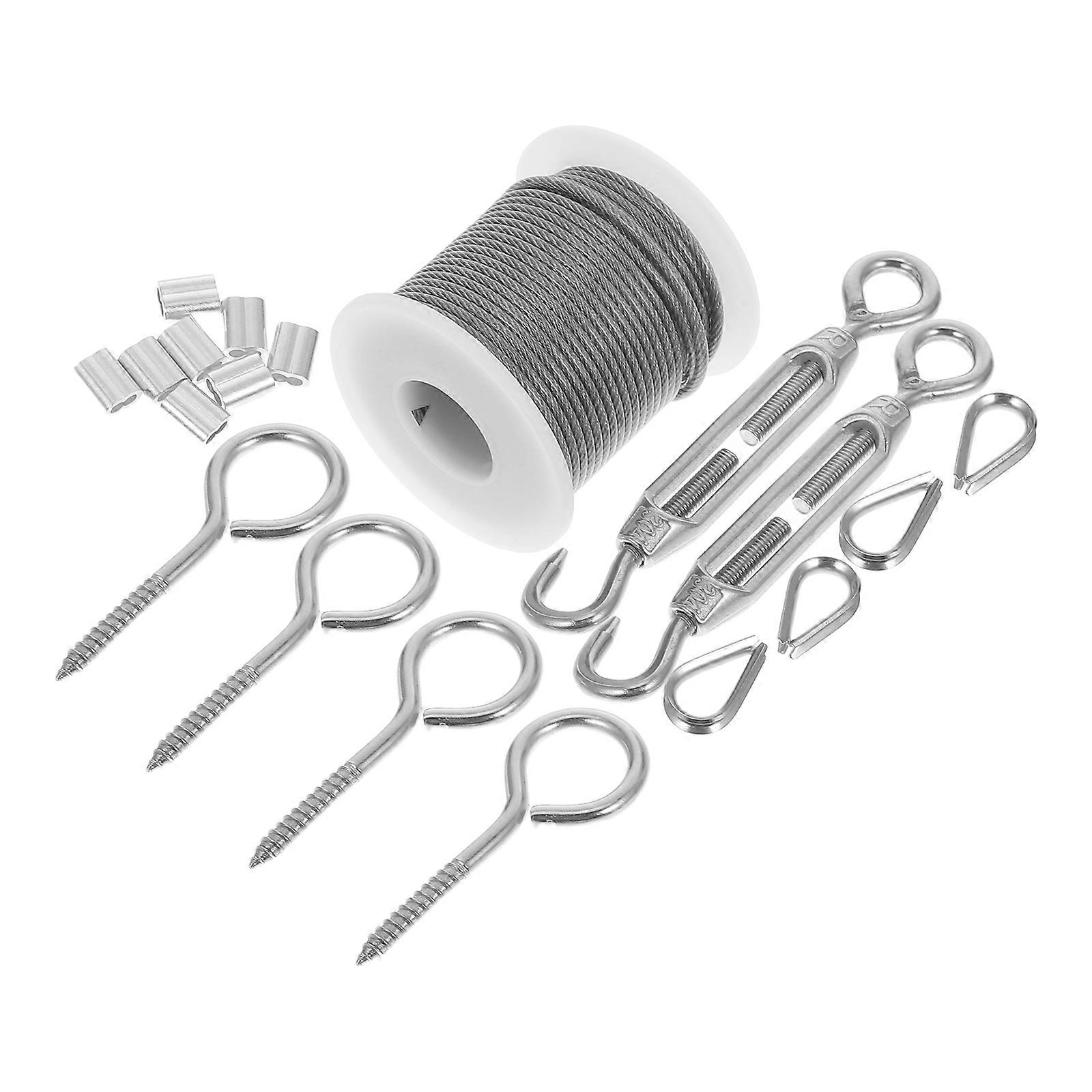 Stainless Steel Rope Clothes Line for Hanging 1Set Sturdy Clothesline String