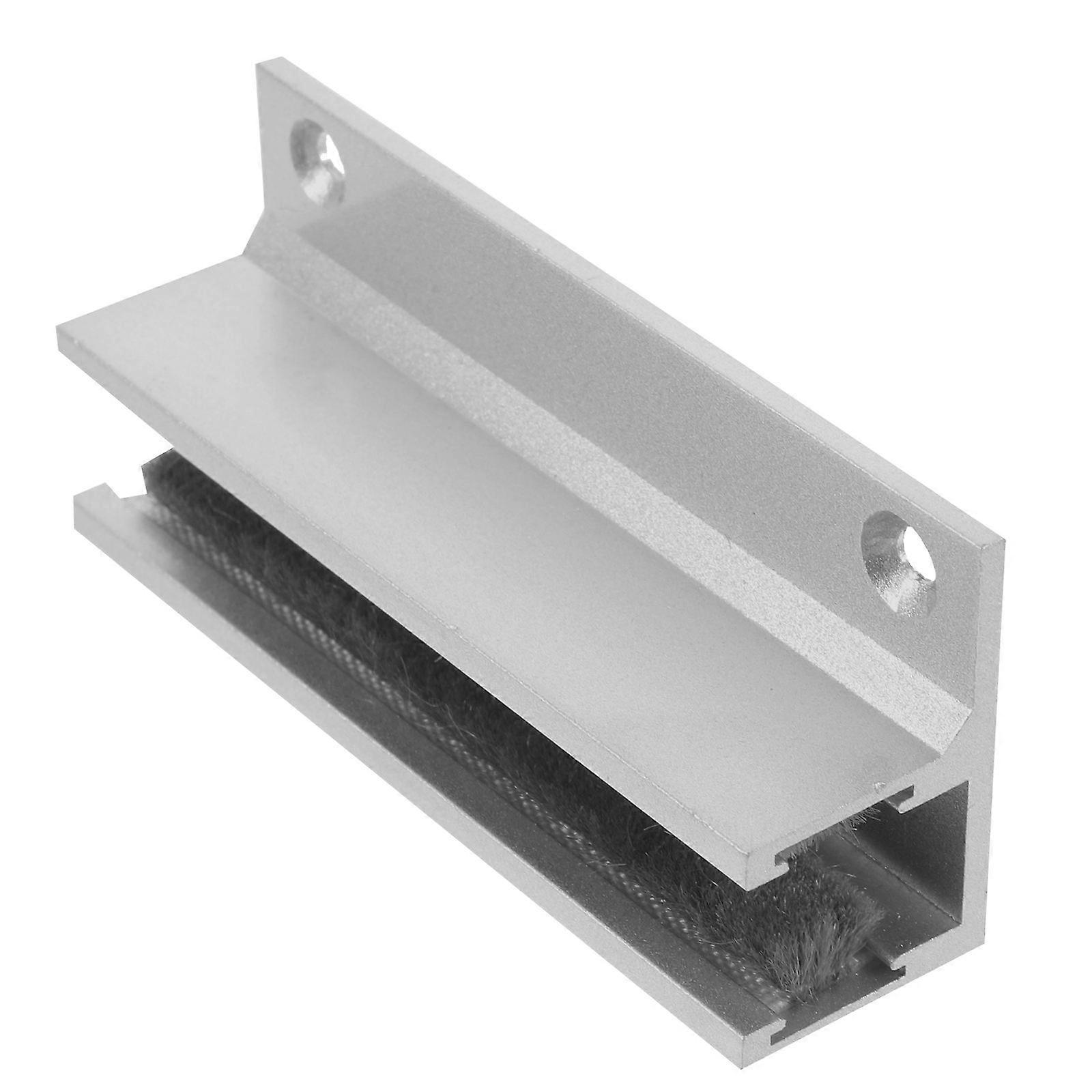 Shower Door Guides Bottom Fixed Aluminum Alloy Silver 9.4X3.9cm Vibration Reduction 1Set