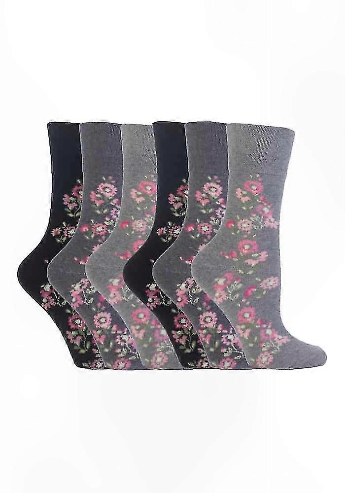 Women's Non-Elastic Socks - Comfortable Fit for Shoe Sizes 4-8, Pack of 6