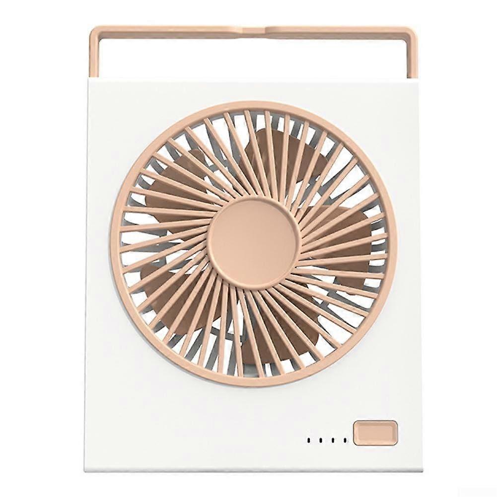 Portable Mini Desk Fan 4Speed Adjustable, 180Degree Rotation, Quiet Operation, USB Rechargeable 1200mAh Battery, White